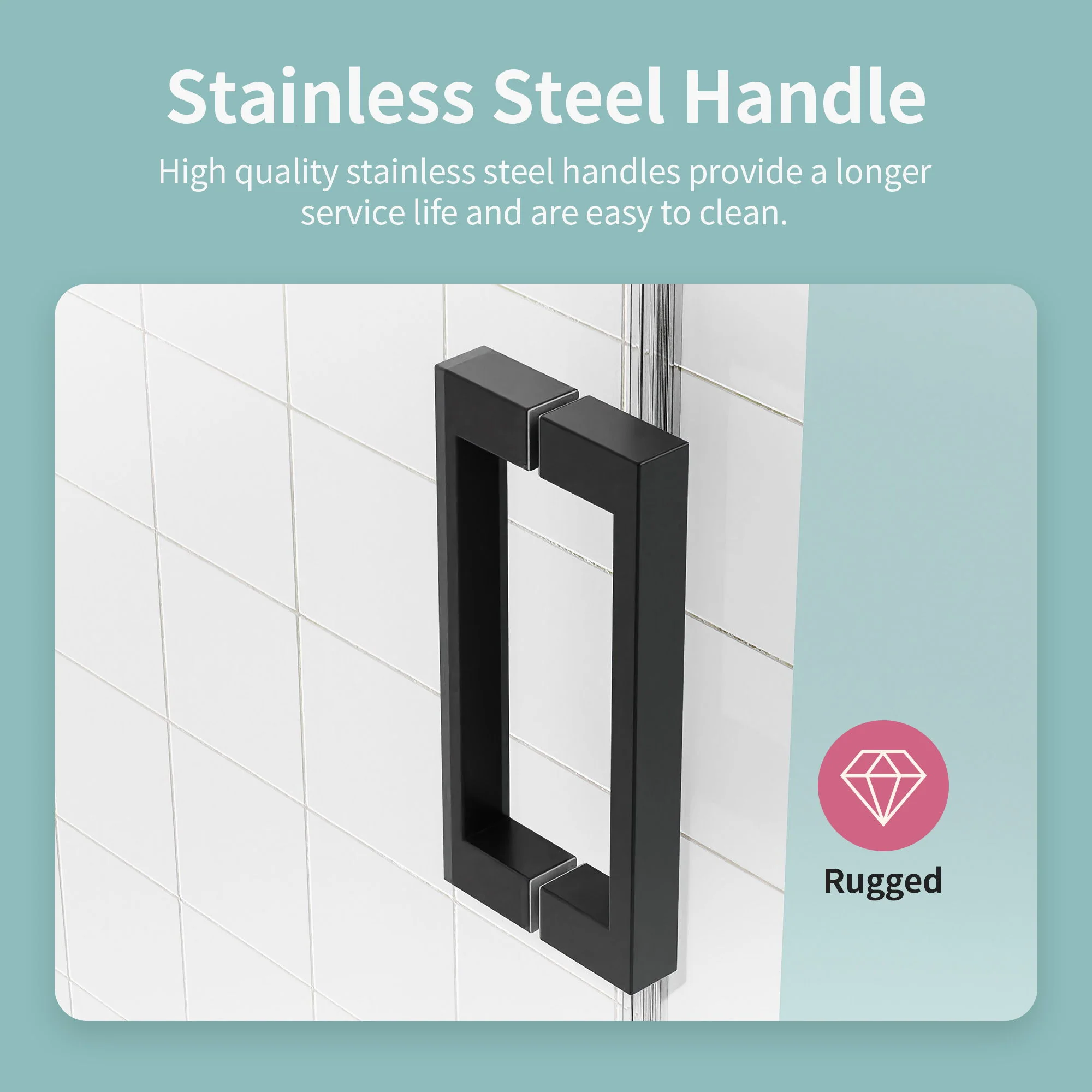 Frameless Sliding Shower Door With Soft- Close, 3 / 8" Tempered Glass - Image 22