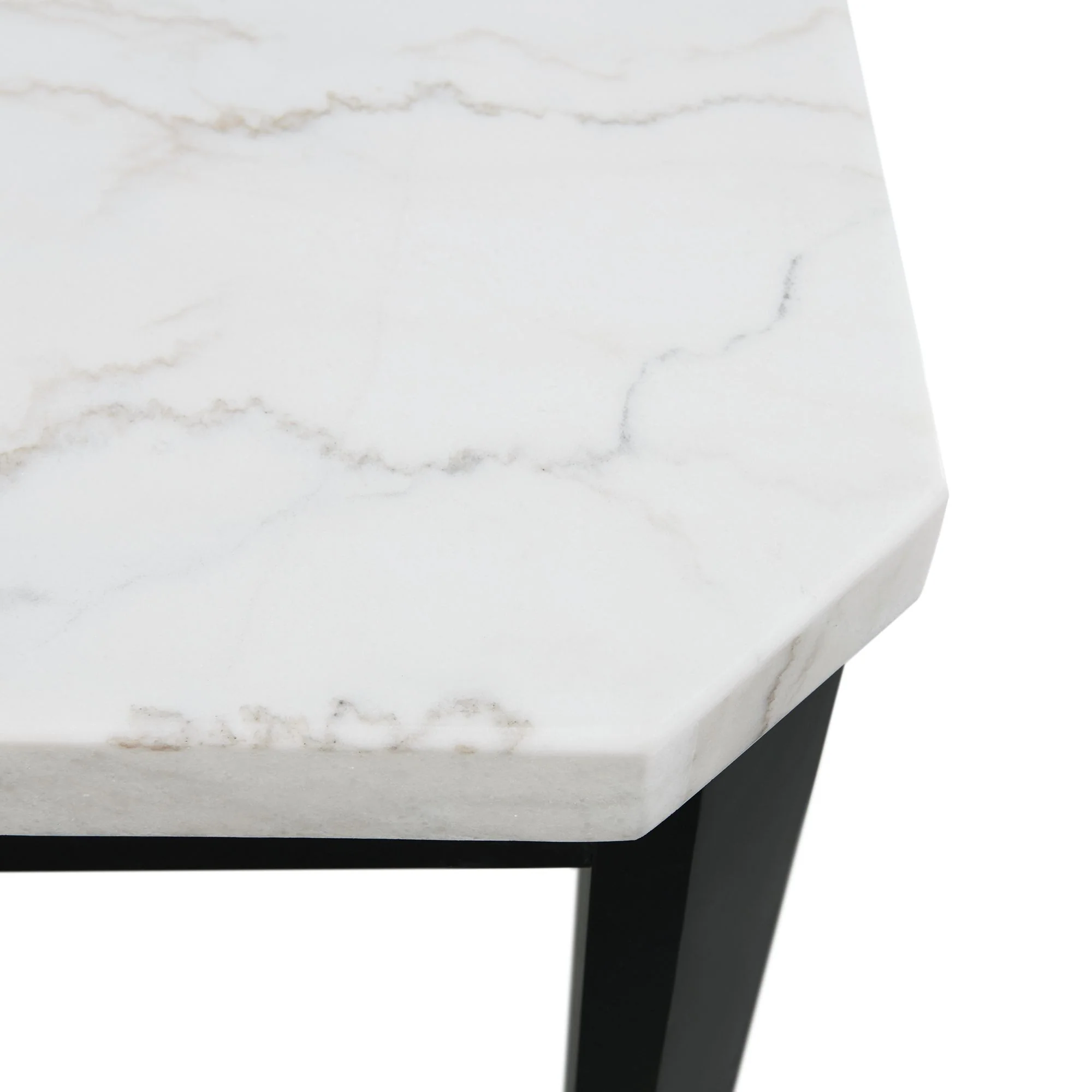 Francesca - 5 Piece Square Counter Dining Set (Table & Four Chairs) - White Marble - Image 7
