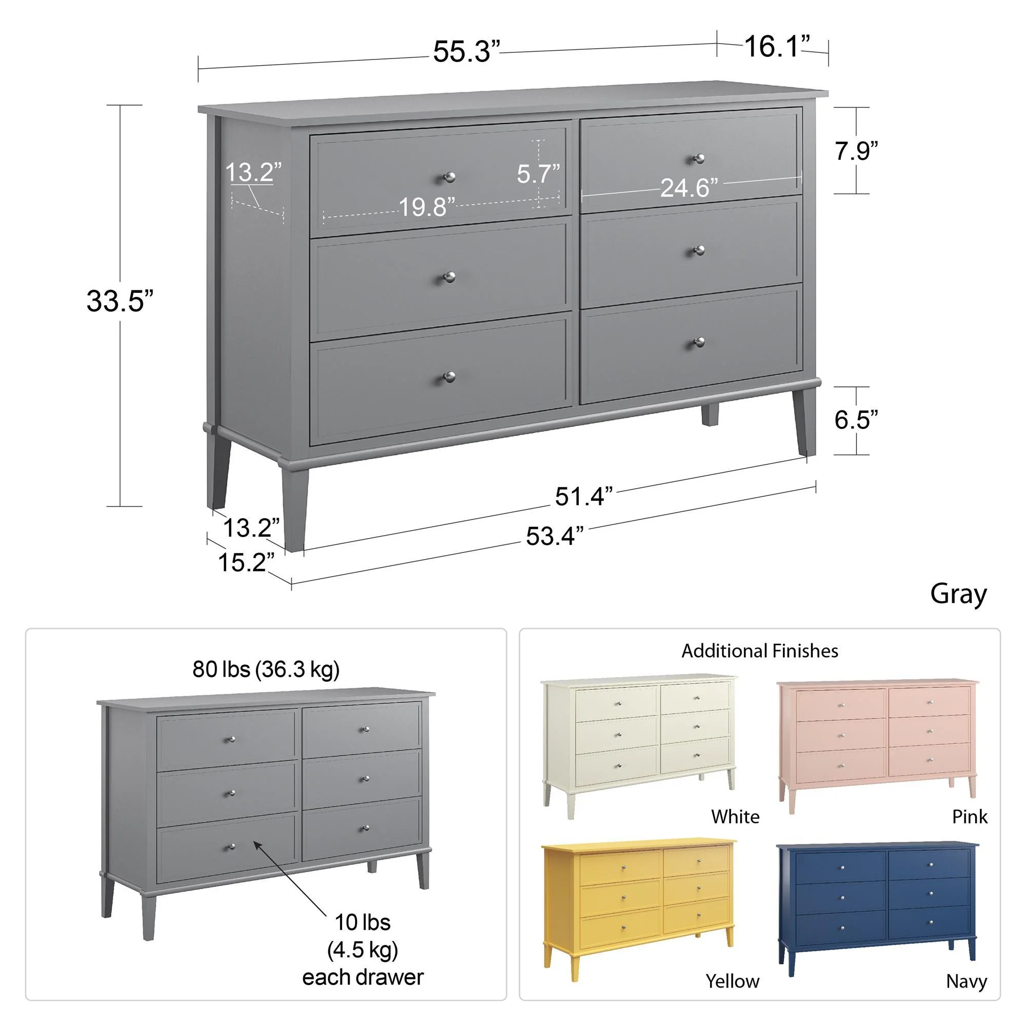 Franklin - 6 Drawer Dresser - Image 6