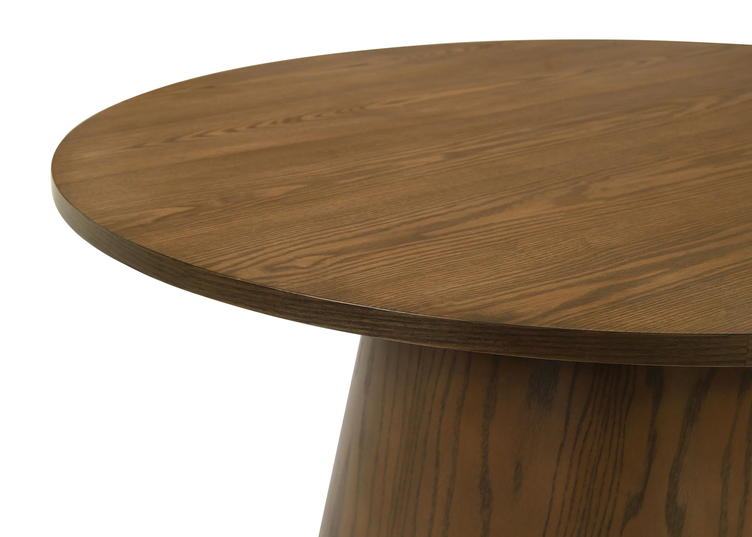 Franklin Round Wood Pedestal Side Table Dark Brown - Image 5