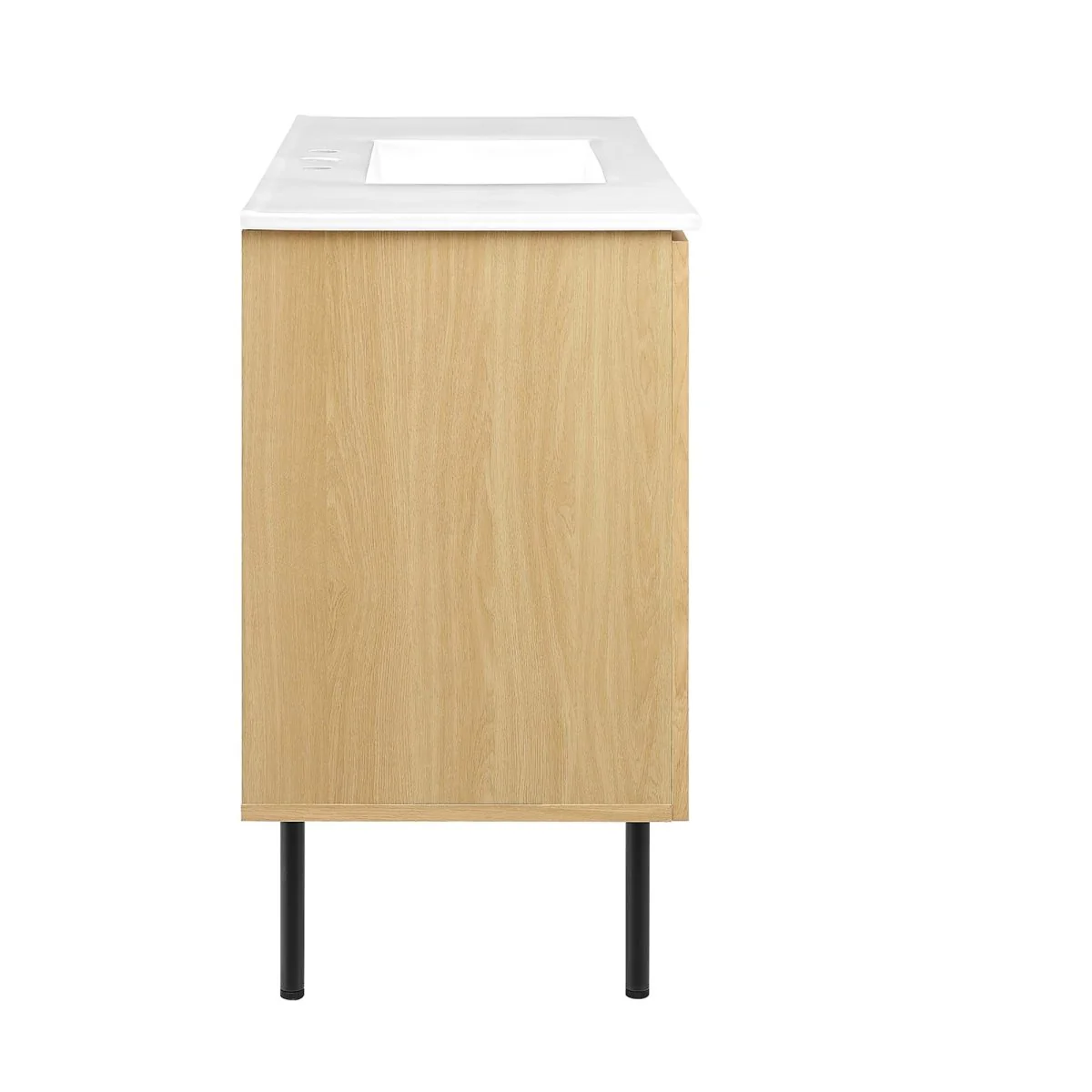 Freestanding Bathroom Vanity Cabinet with Rattan Weave Doors and Storage - Image 230