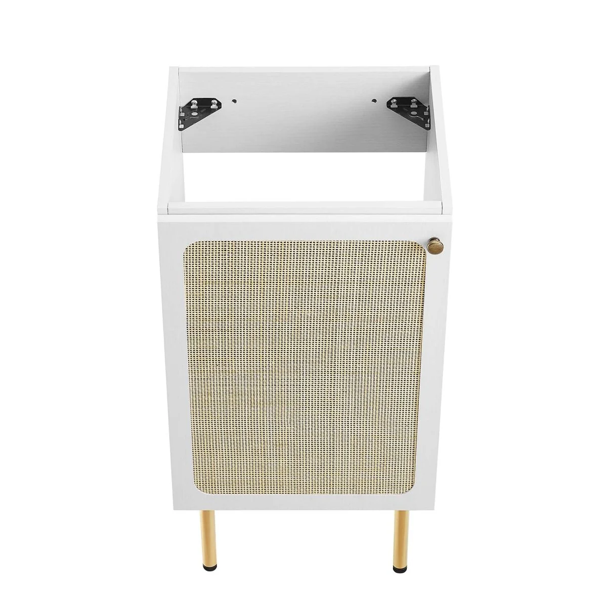 Freestanding Bathroom Vanity Cabinet with Rattan Weave Doors and Storage - Image 26