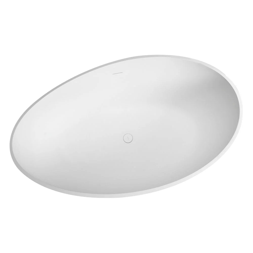 Freestanding Solid Surface Soaking Bathtub For Bathroom - Image 10