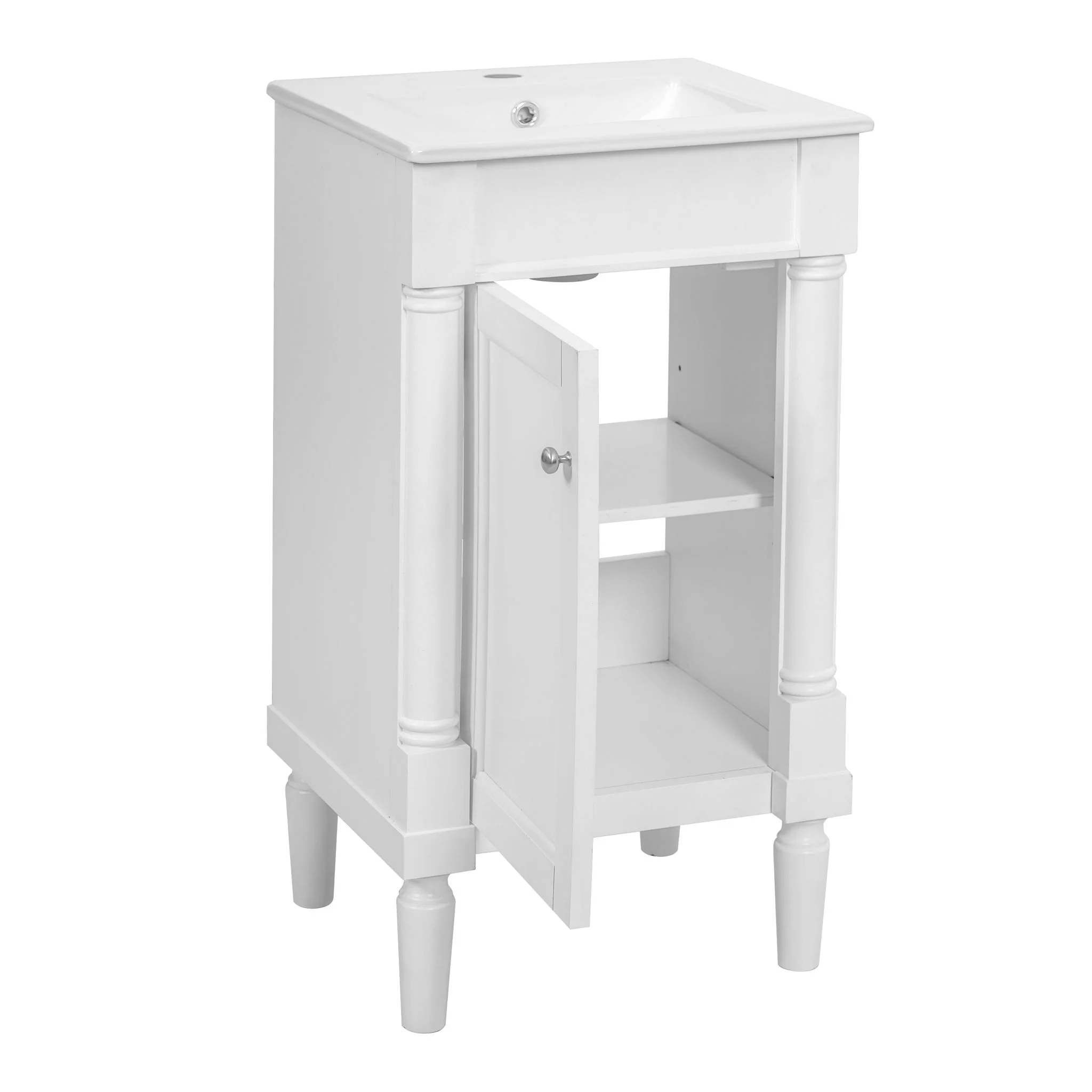 French Style Bathroom Cabinet With Sink, Adjustable Shelf - Image 2