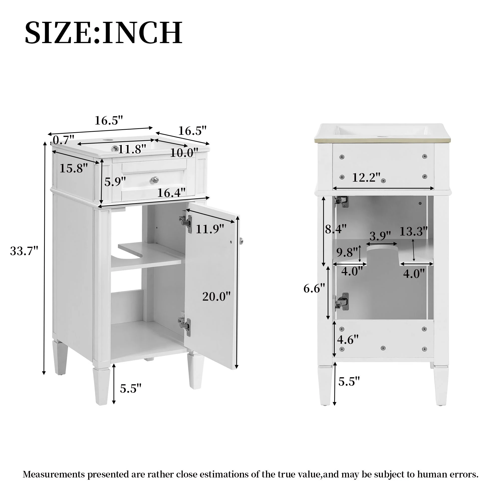 French Style Bathroom Vanity With Sink - Image 6