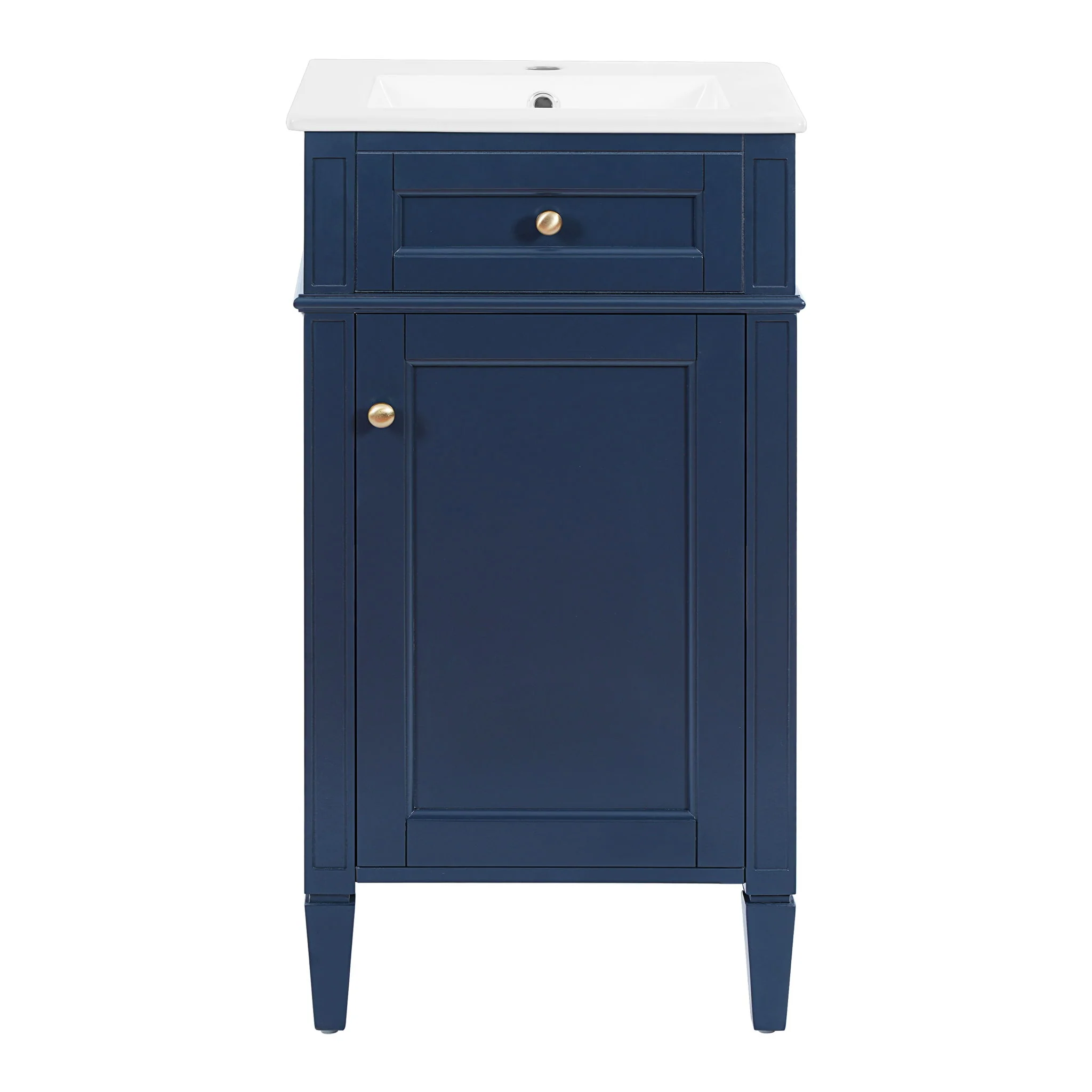French Style Bathroom Vanity With Sink, Soft-Closing Door, Adjustable Shelf, Rectangular Design - Image 2