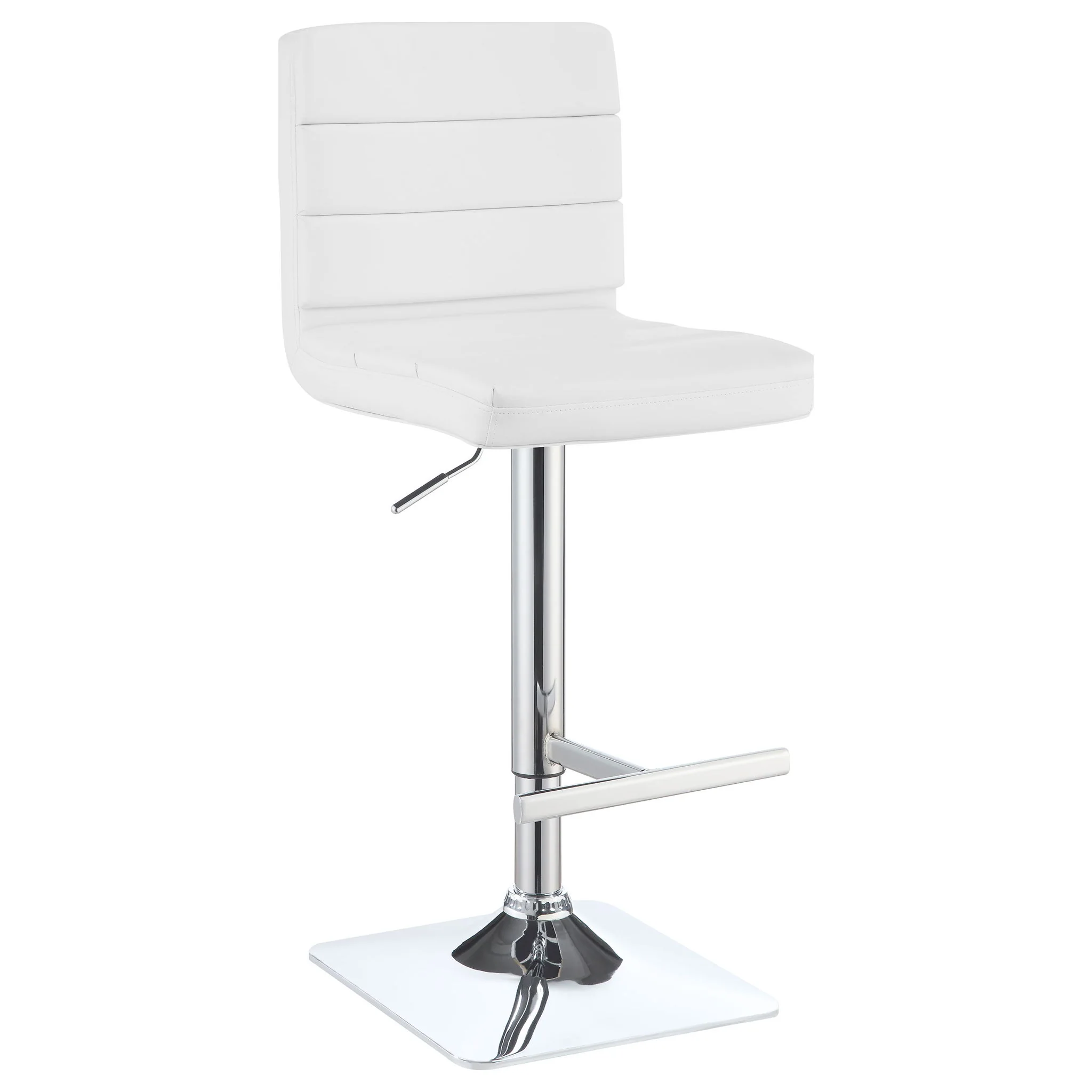 Fresco - Upholstered Adjustable Bar Stool (Set of 2) - White - Image 8