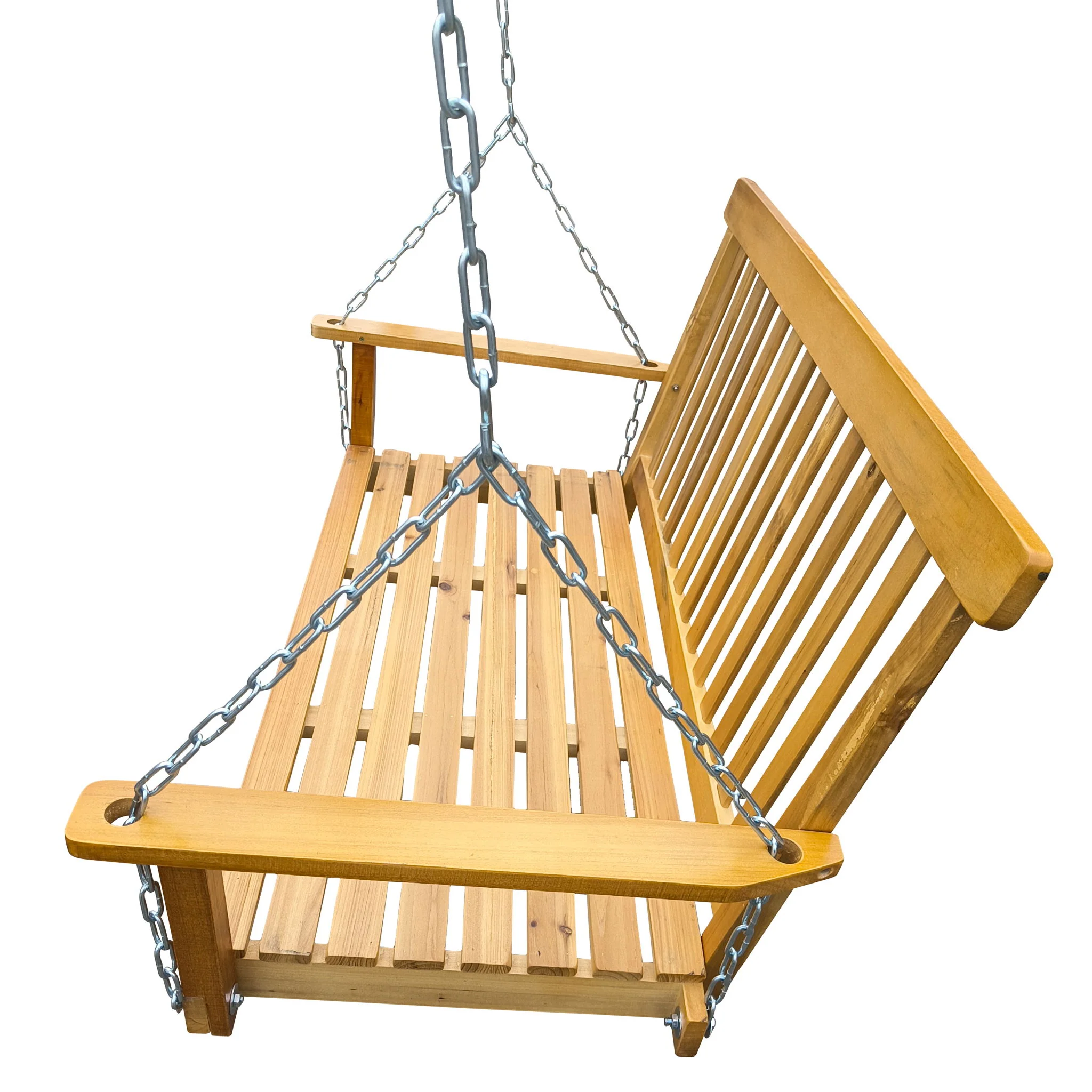 Front Porch Swing With Armrests For Outdoor Patio, Garden Yard, Backyard Or Sunroom - Image 20