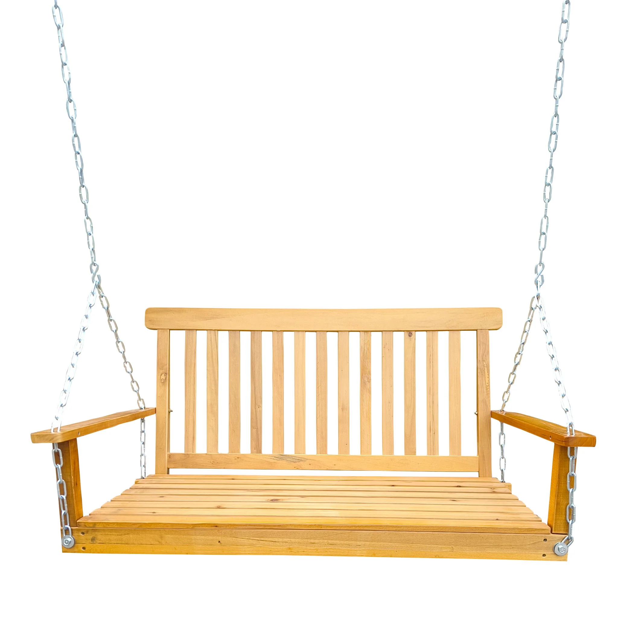 Front Porch Swing With Armrests For Outdoor Patio, Garden Yard, Backyard Or Sunroom - Image 3