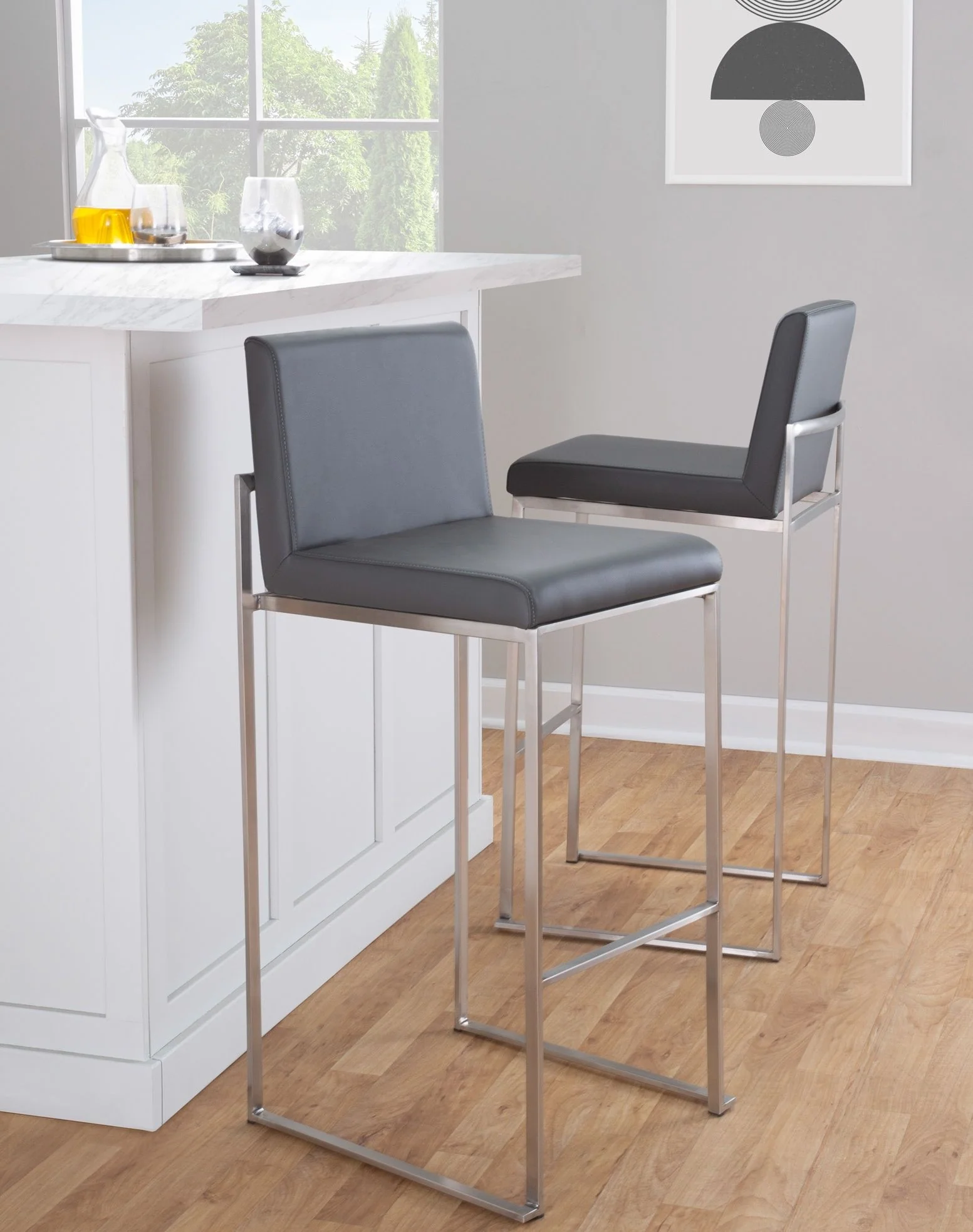 Fuji - Contemporary And Modern Elegance High Back Barstool - Image 109
