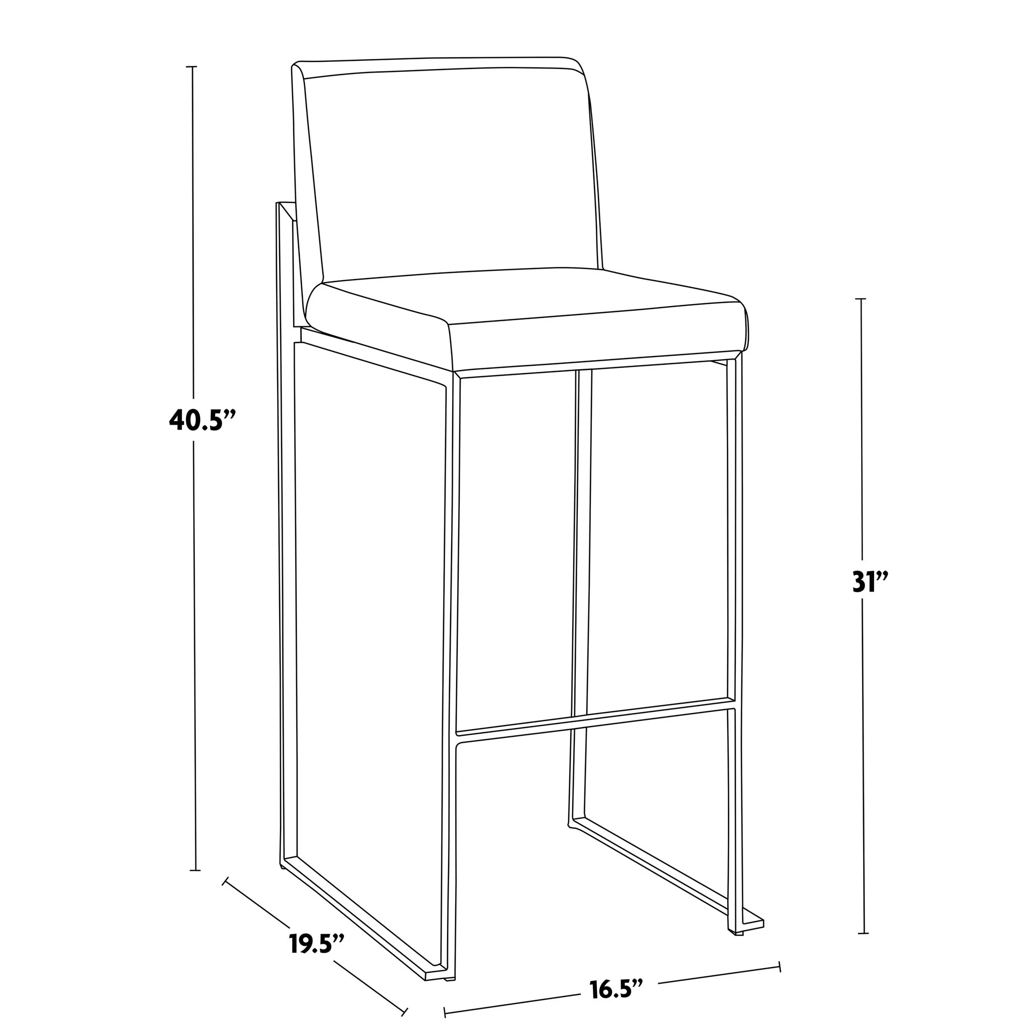 Fuji - Contemporary And Modern Elegance High Back Barstool - Image 123
