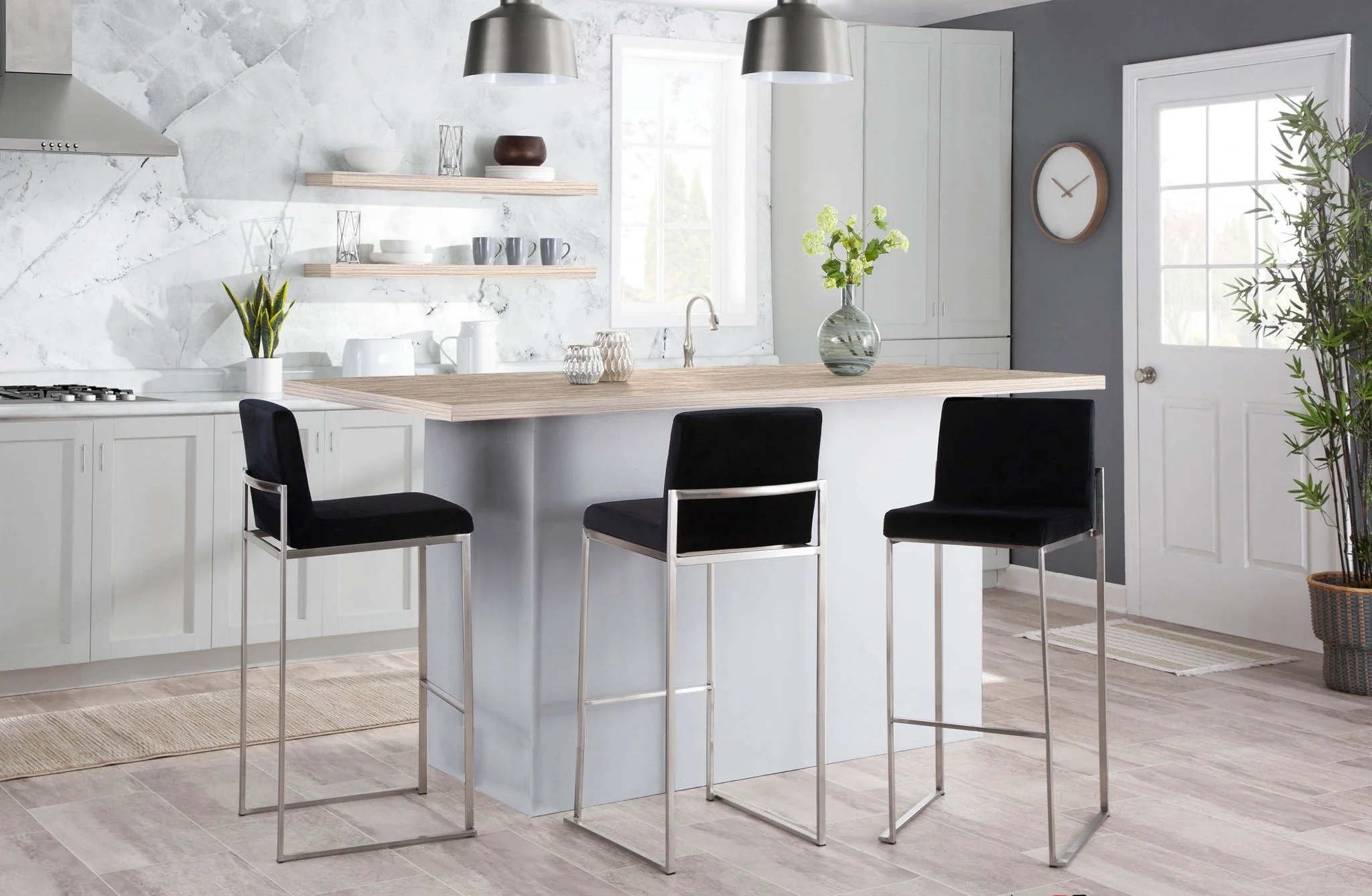 Fuji - Contemporary And Modern Elegance High Back Barstool - Image 41