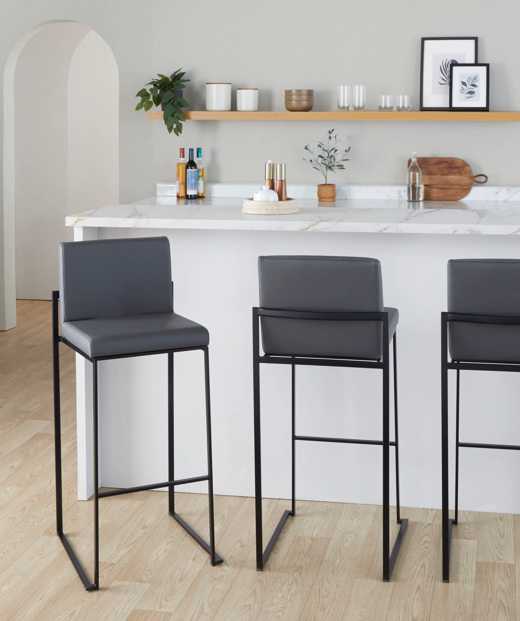 Fuji - Contemporary High Back Barstool Elegant Design - Image 46
