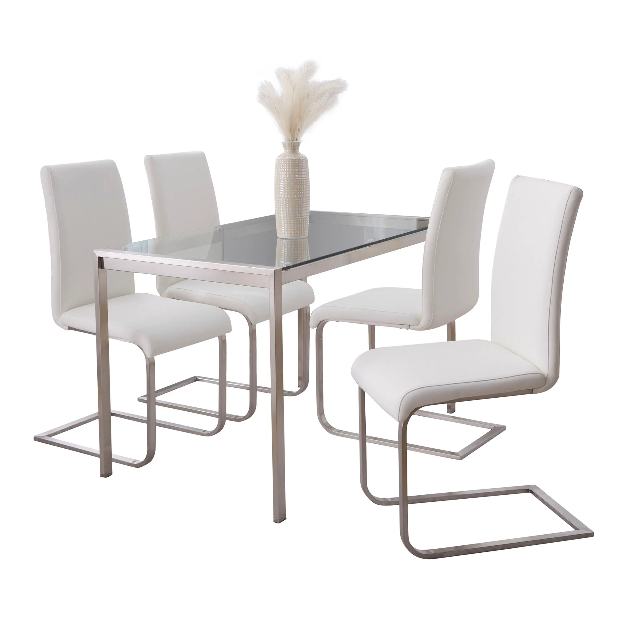 Fuji Foster - Contemporary Dining Set l, Glass 5 Piece - Image 2