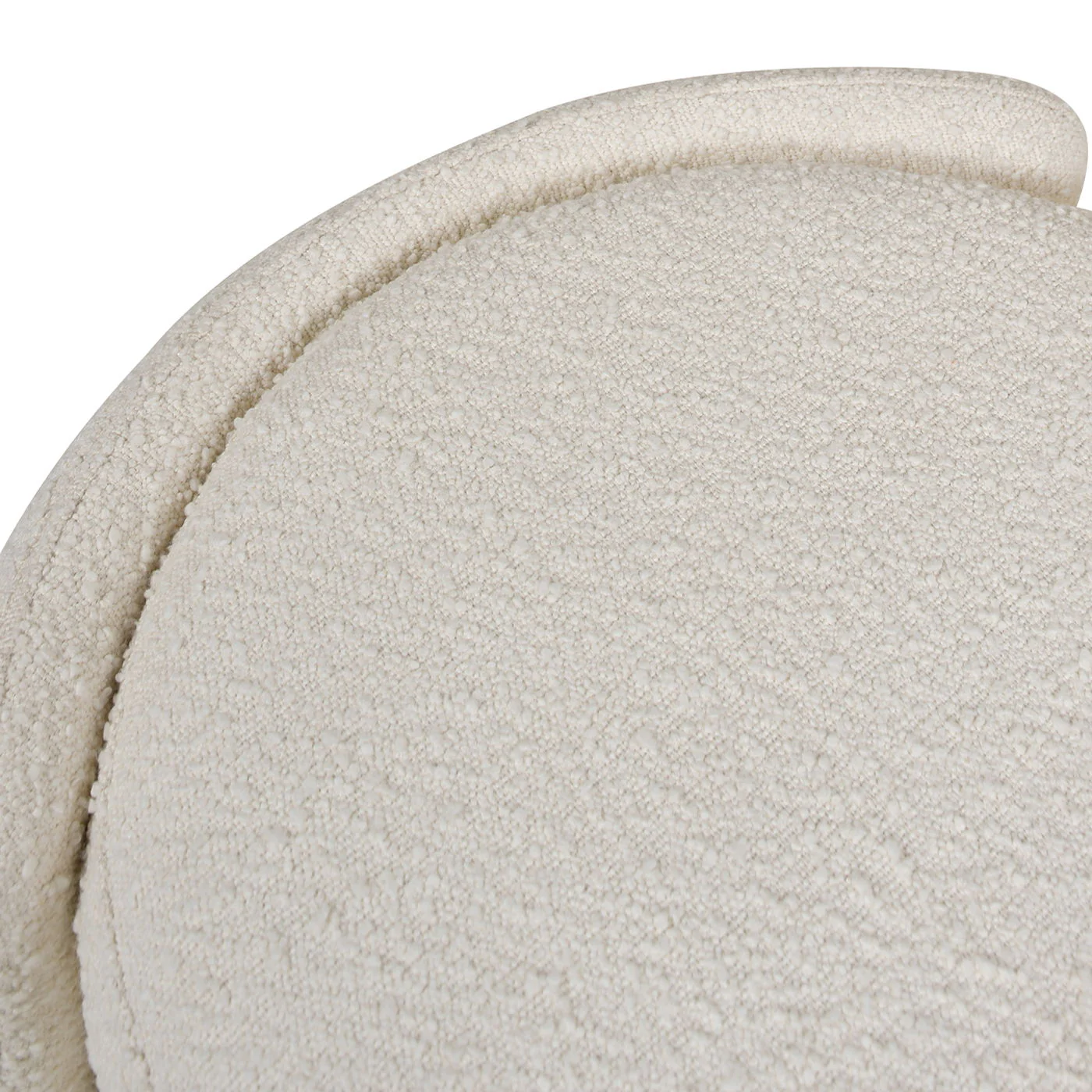 Fuji - Oval Storage Bench, Upholstered - Ivory White - Image 9