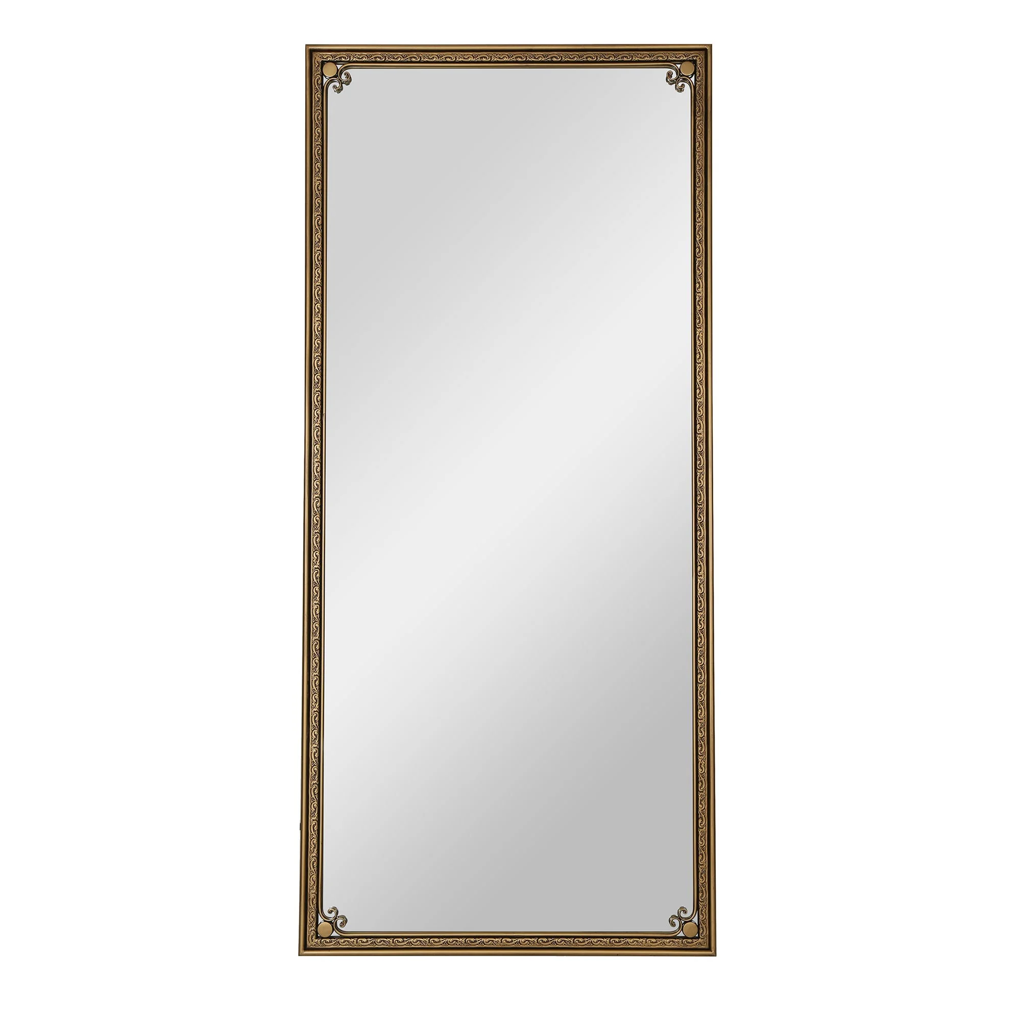 Full Length Mirror With Stand, Floor Standing Dressing - Antique Gold - Image 5