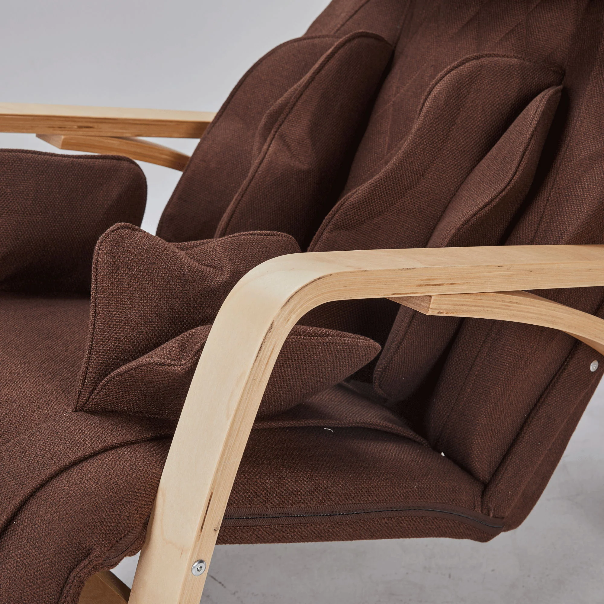 Full Massage Function Air Pressure Comfortable Relax Rocking Chair, Lounge Chair Relax Chair With Cushion - Brown - Image 5