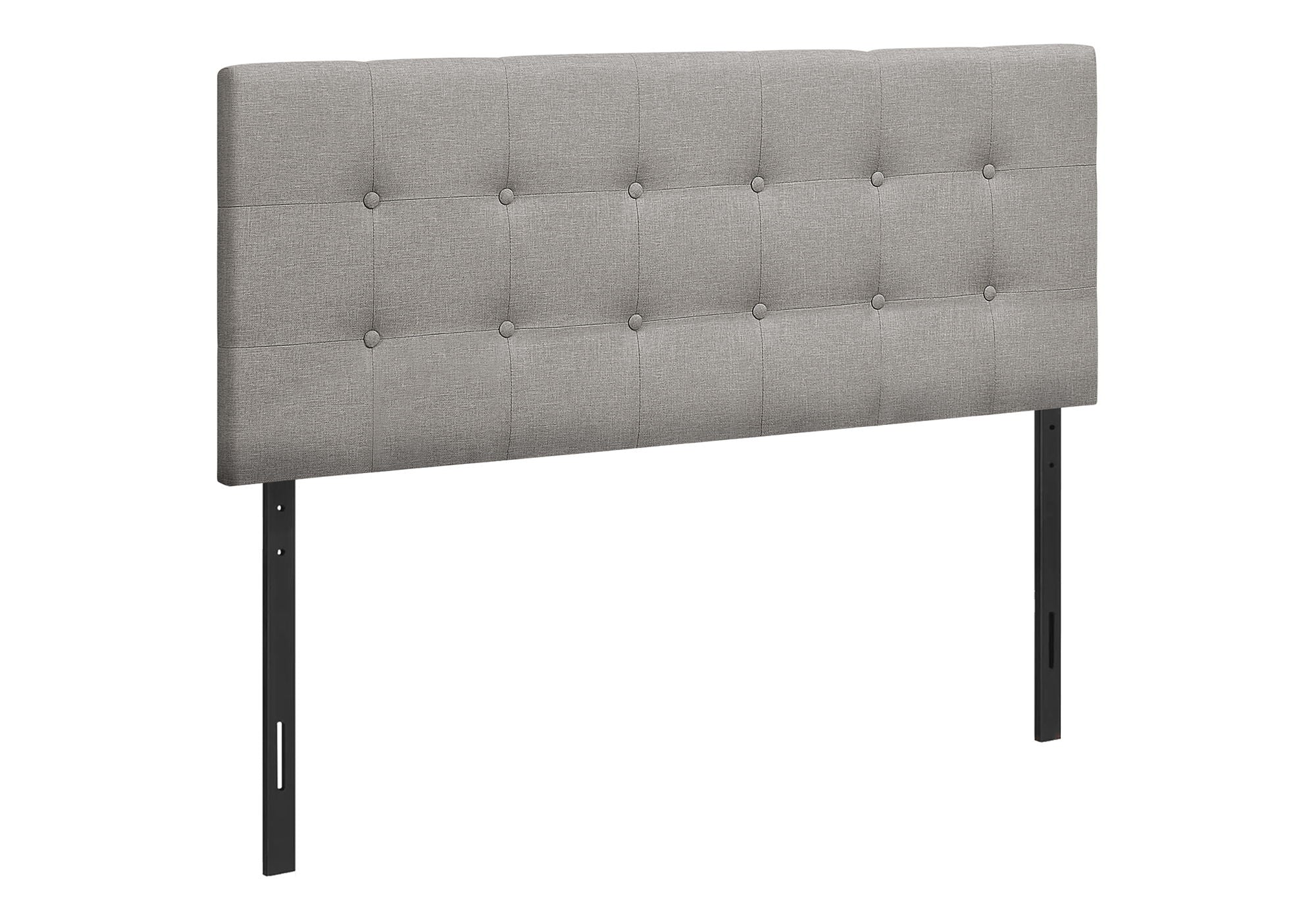 Full Size Bed Headboard Only, Upholstered, Transitional - Gray - Image 5
