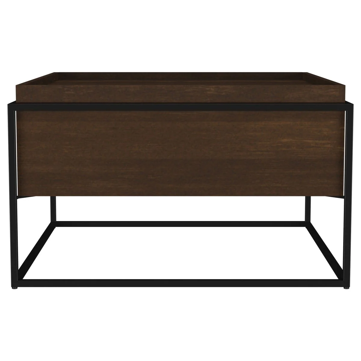 Fulton 30-inch Square Mango Wood Coffee Table Dark Brown - Image 3