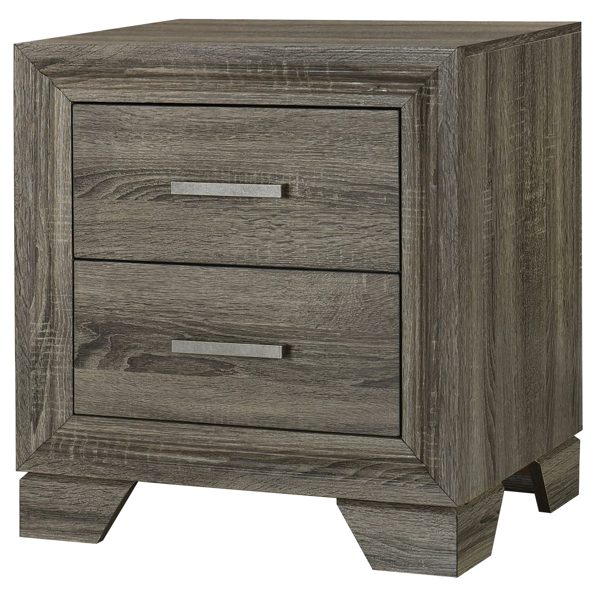 Funston - 2 Drawer Nightstand - Brown Oak - Image 3