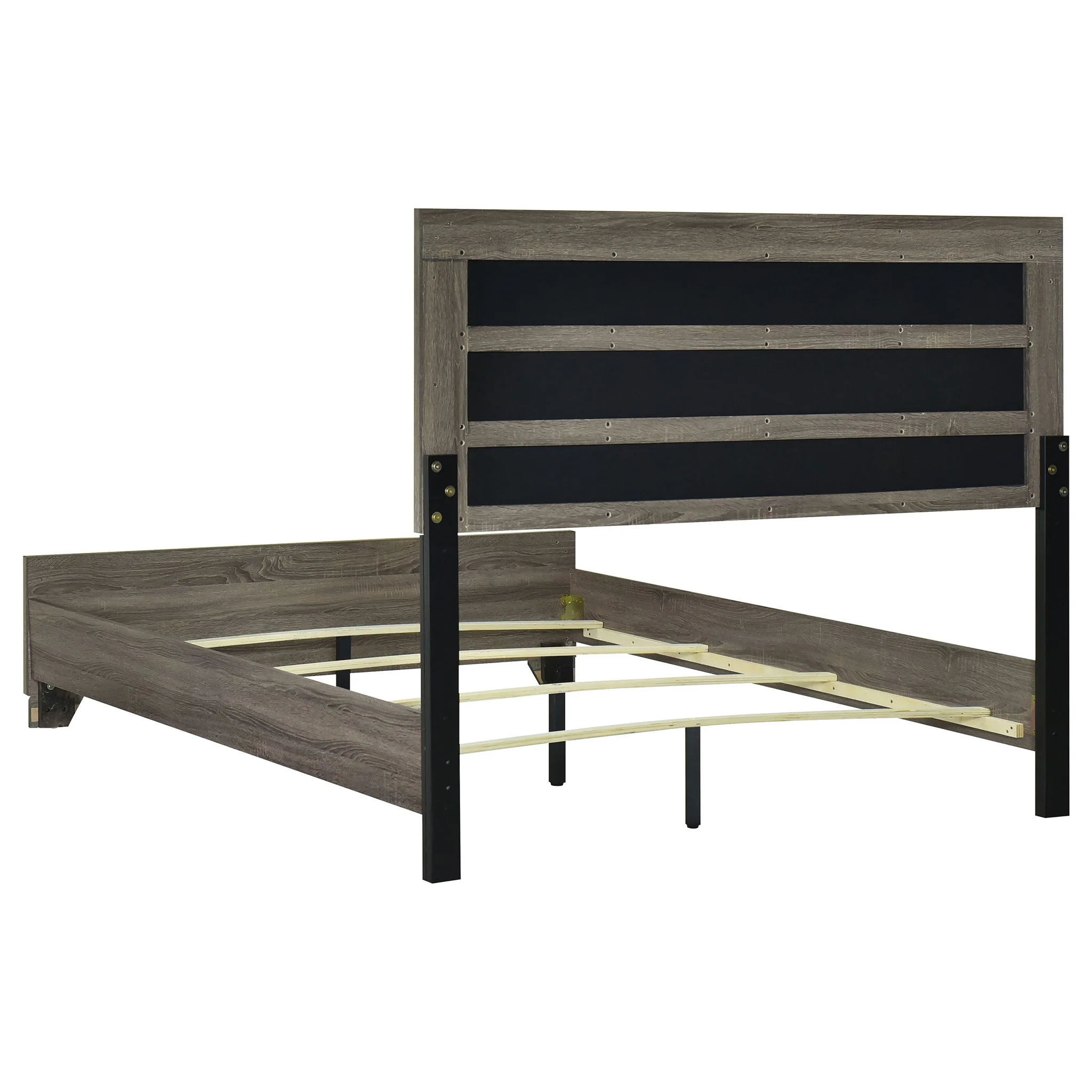Funston - Queen Bed With Headboard - Brown Oak - Image 6