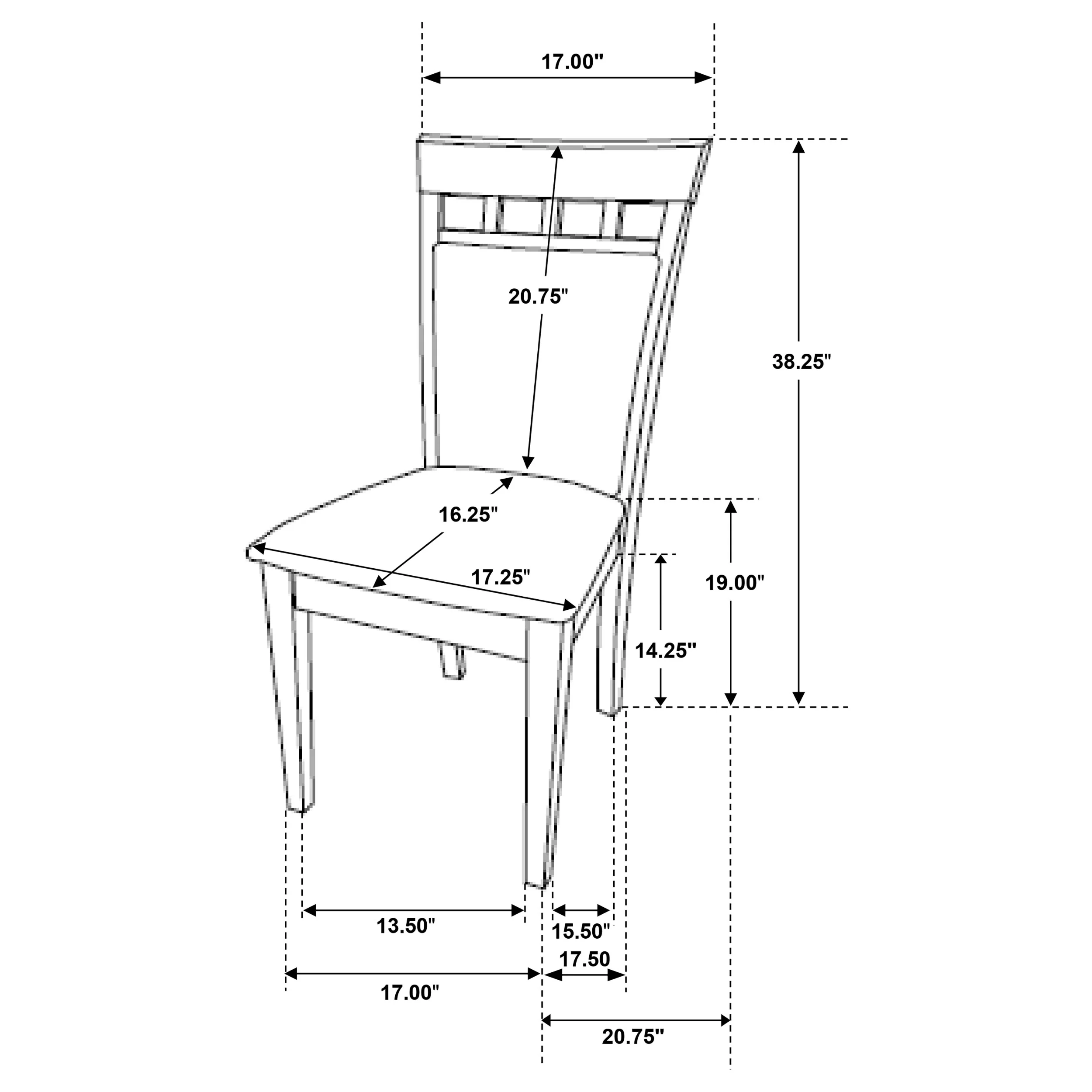 Gabriel Closed Back Dining Side Chair Cappuccino, Set of 2 - Image 11