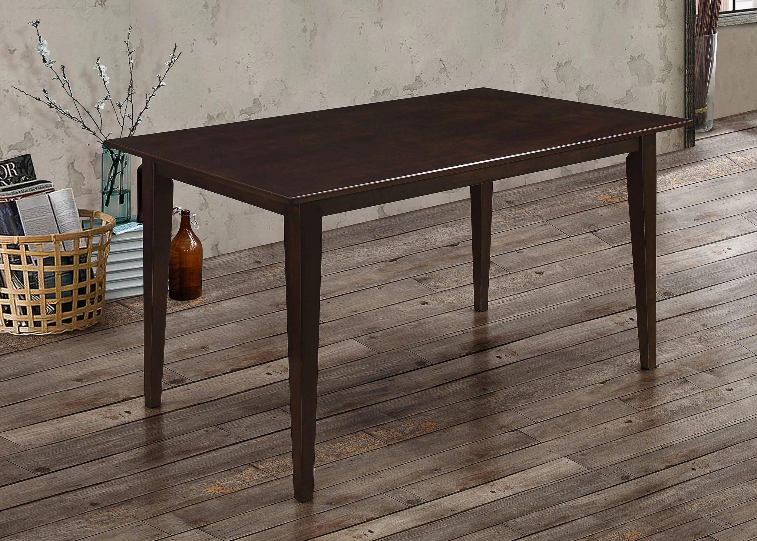 Gabriel Rectangular 59-inch Wood Dining Table Cappuccino - Image 4
