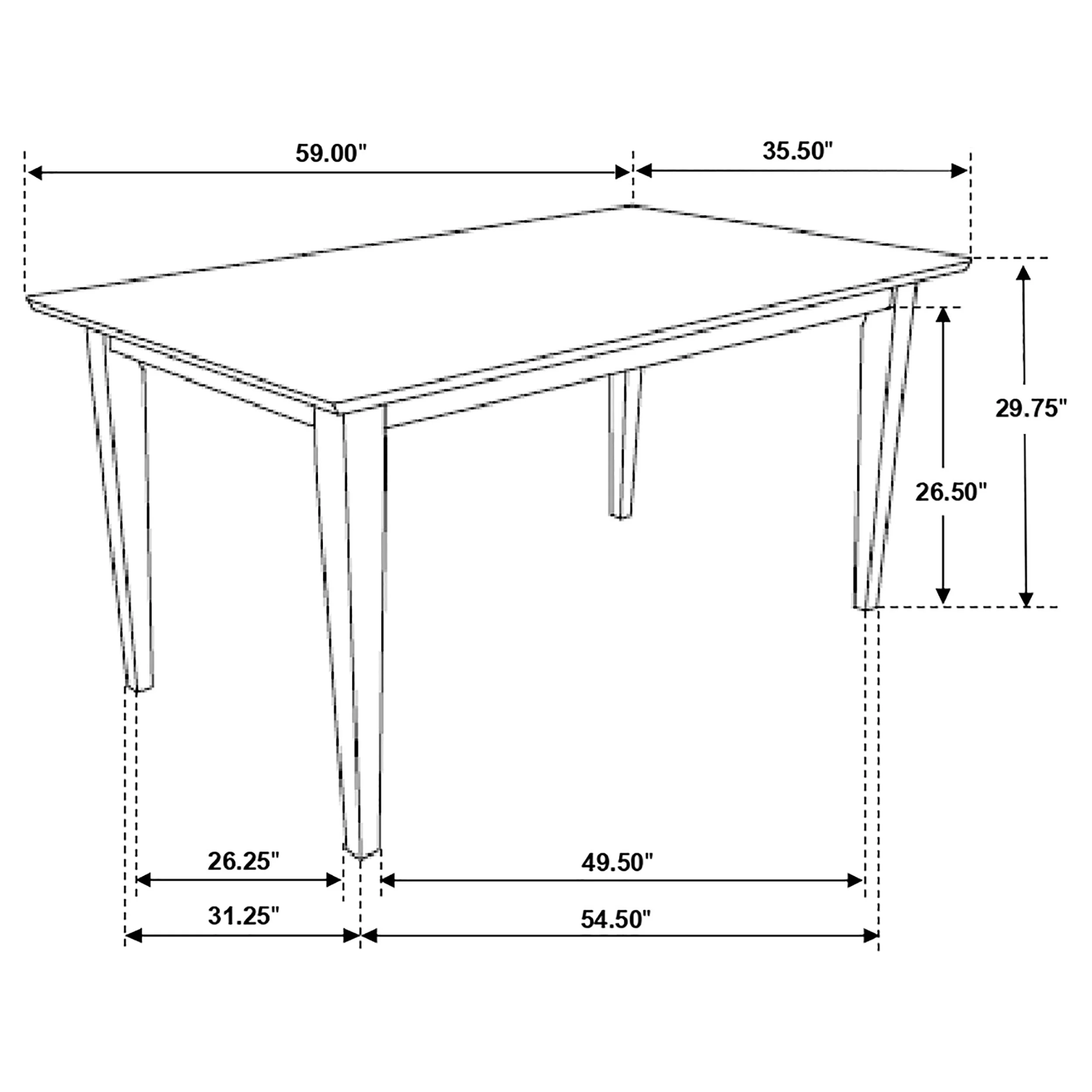 Gabriel Rectangular 59-inch Wood Dining Table Cappuccino - Image 8