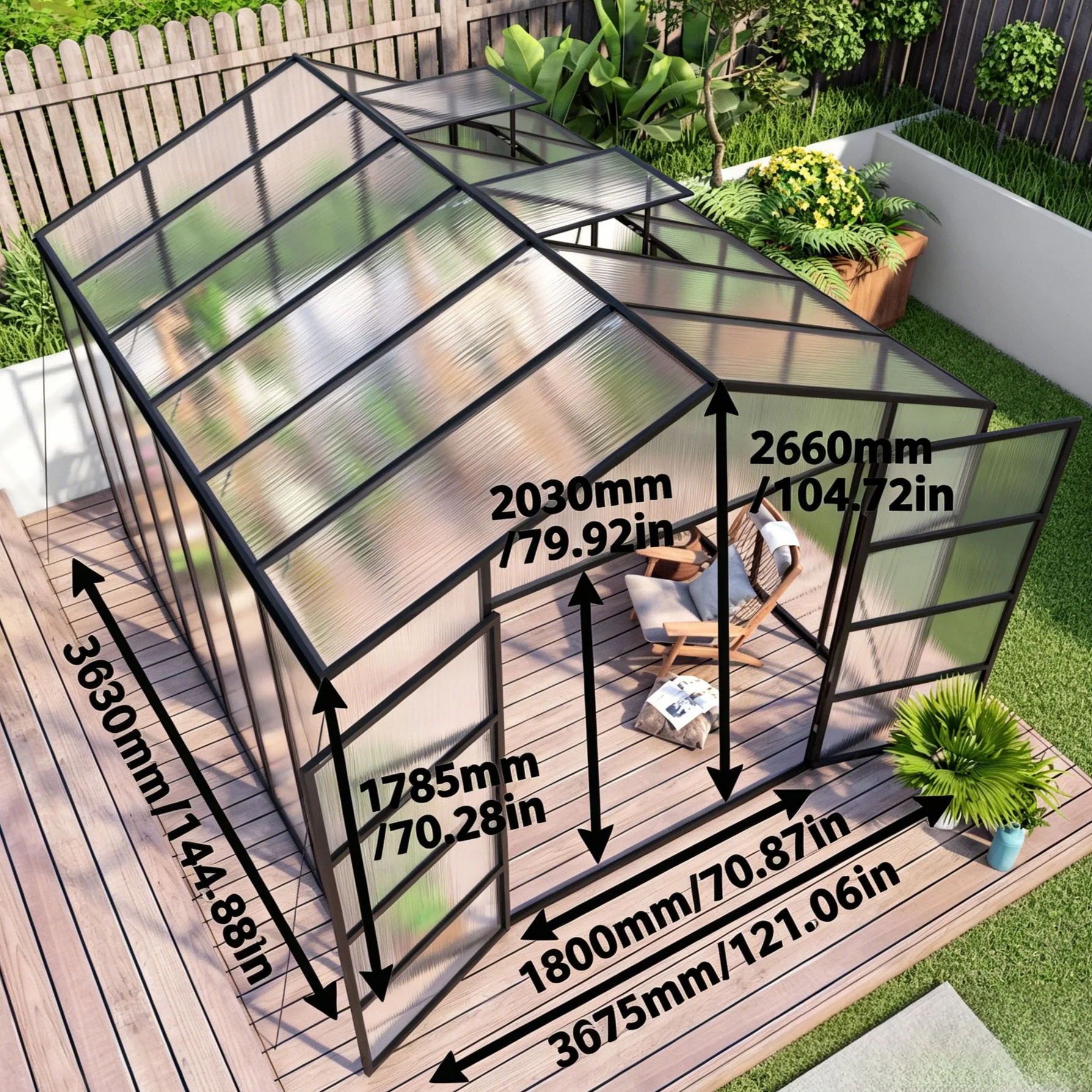 Gain Height Windproof house All Season Outdoor Garden Shelter - Image 26