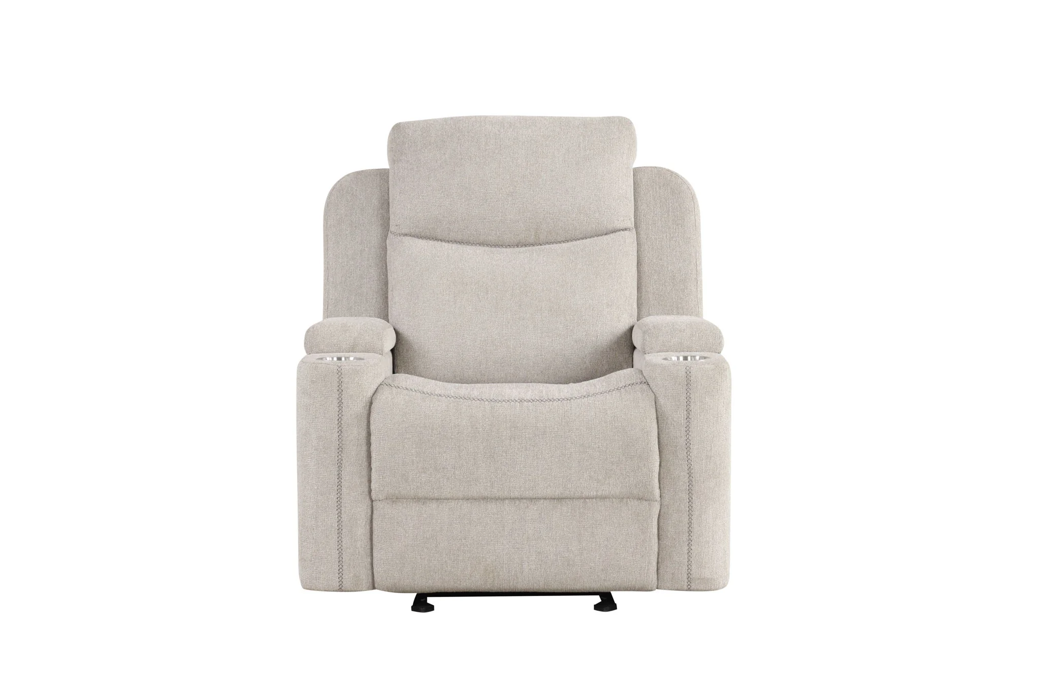 Galya - Motion Glider Recliner - Light Gray - Image 4