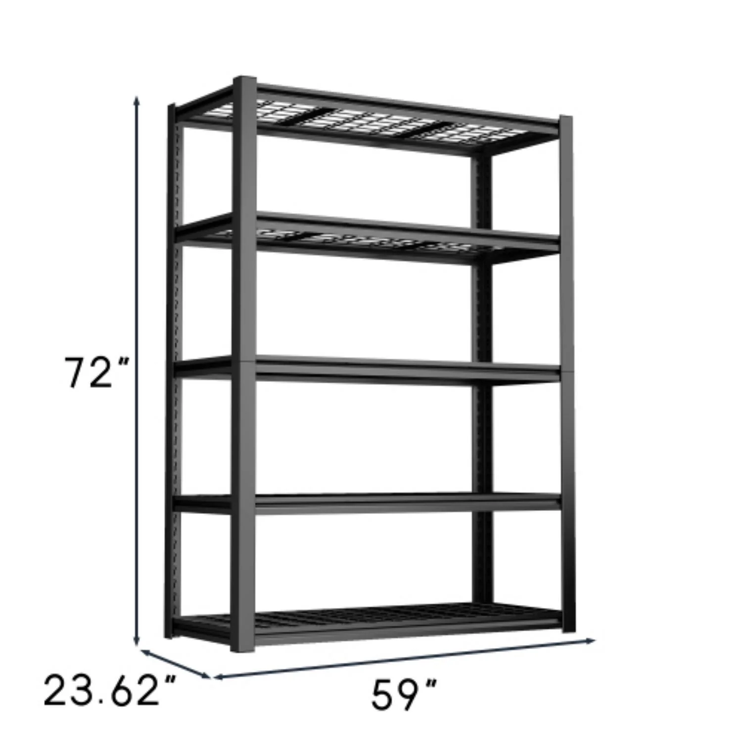 Garage Storage Rack, 5 Layer Adjustable Shelving Unit For Warehouse - Black - Image 6