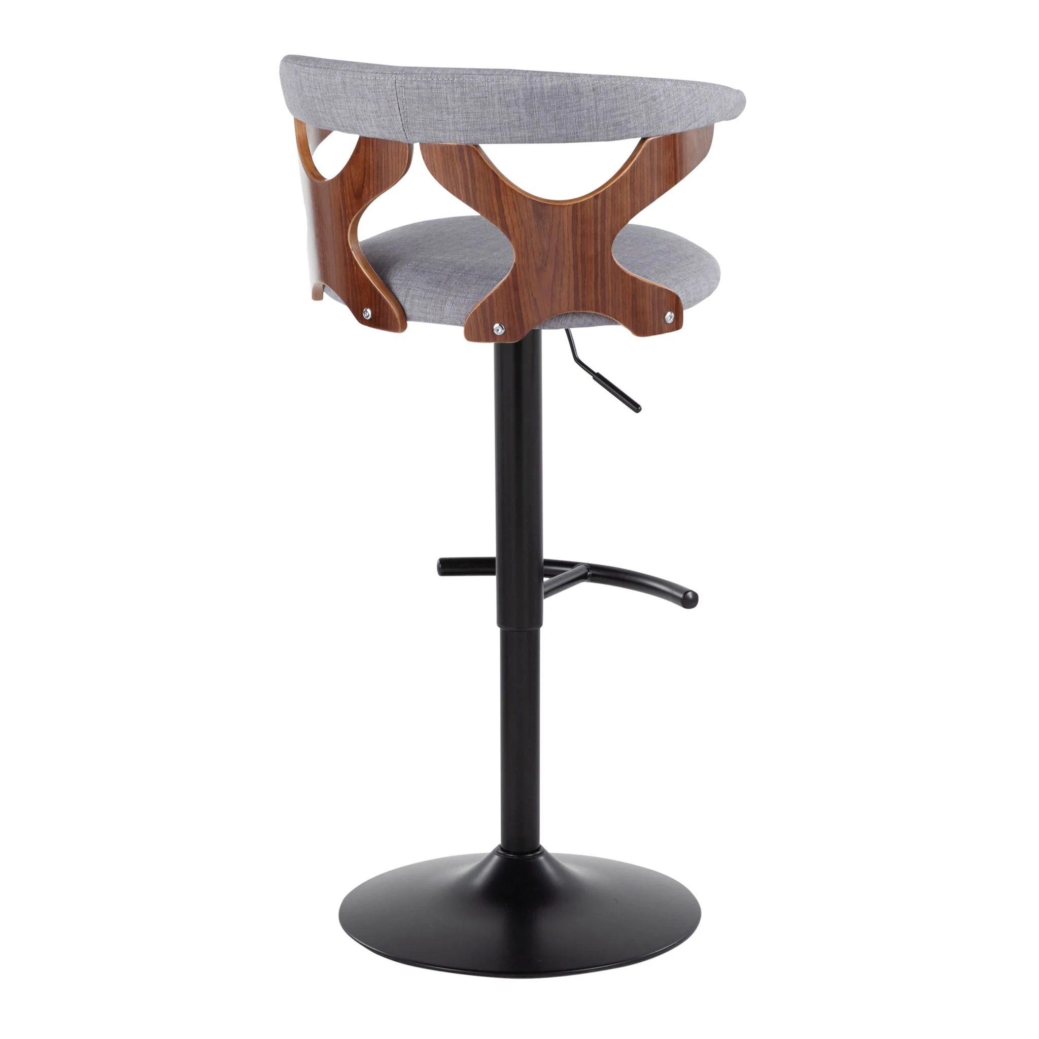 Gardenia - Contemporary Adjustable Barstool, Swivel With Rounded T Footrest (Set of 2) - Image 16