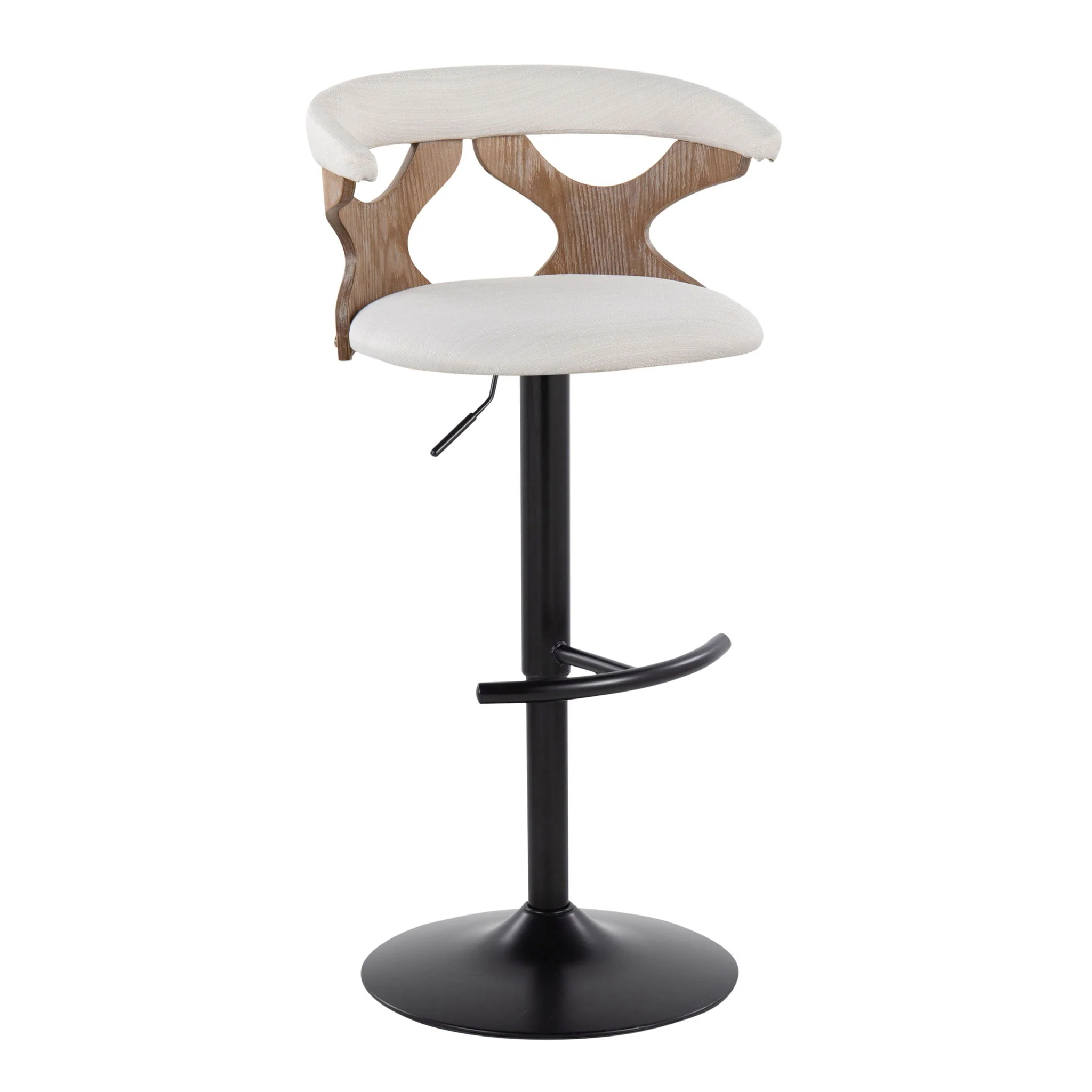 Gardenia - Contemporary Adjustable Barstool & Swivel With Rounded T Footrest (Set of 2) - Image 12