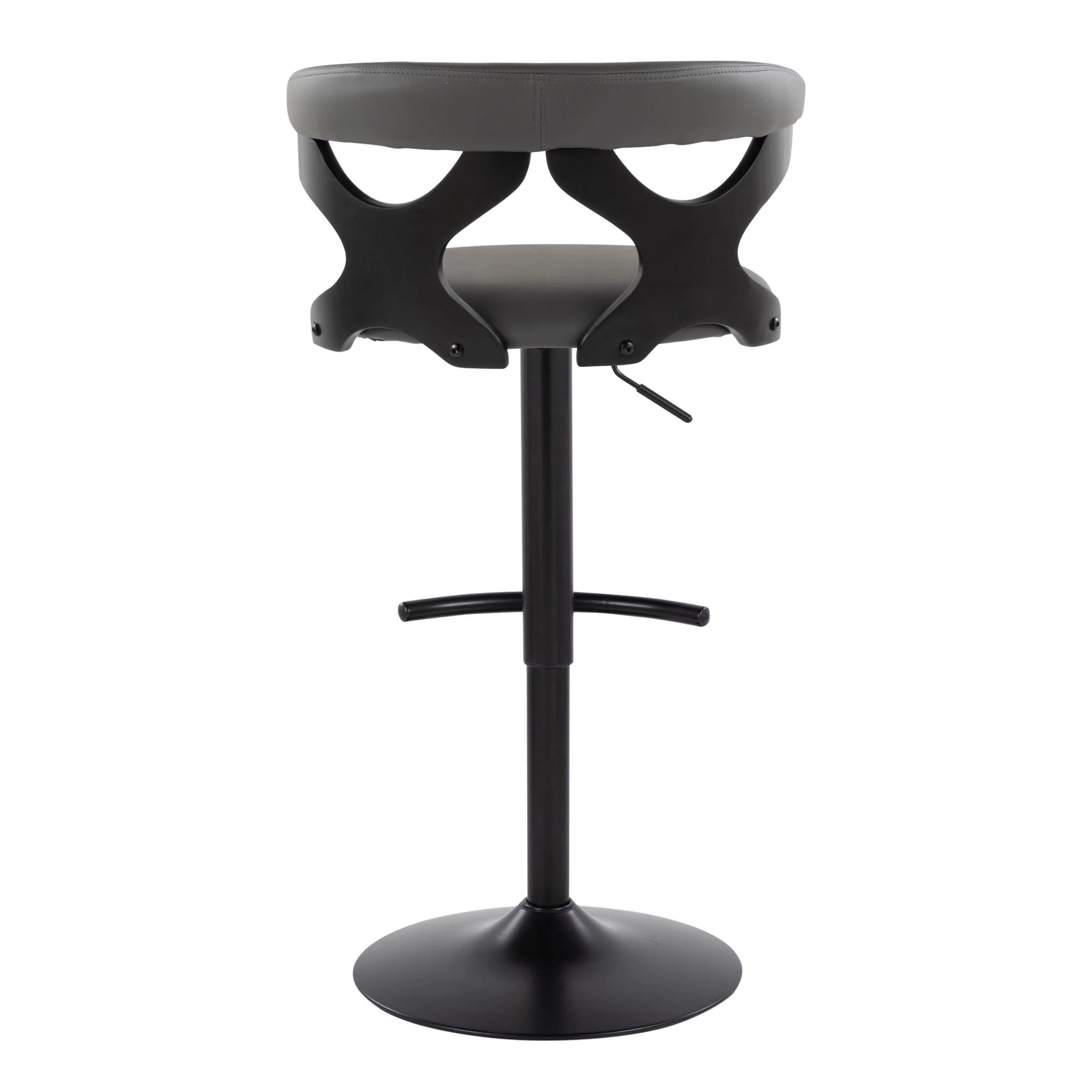 Gardenia - Contemporary Adjustable Barstool With Swivel With Rounded T Footrest (Set of 2) - Image 15