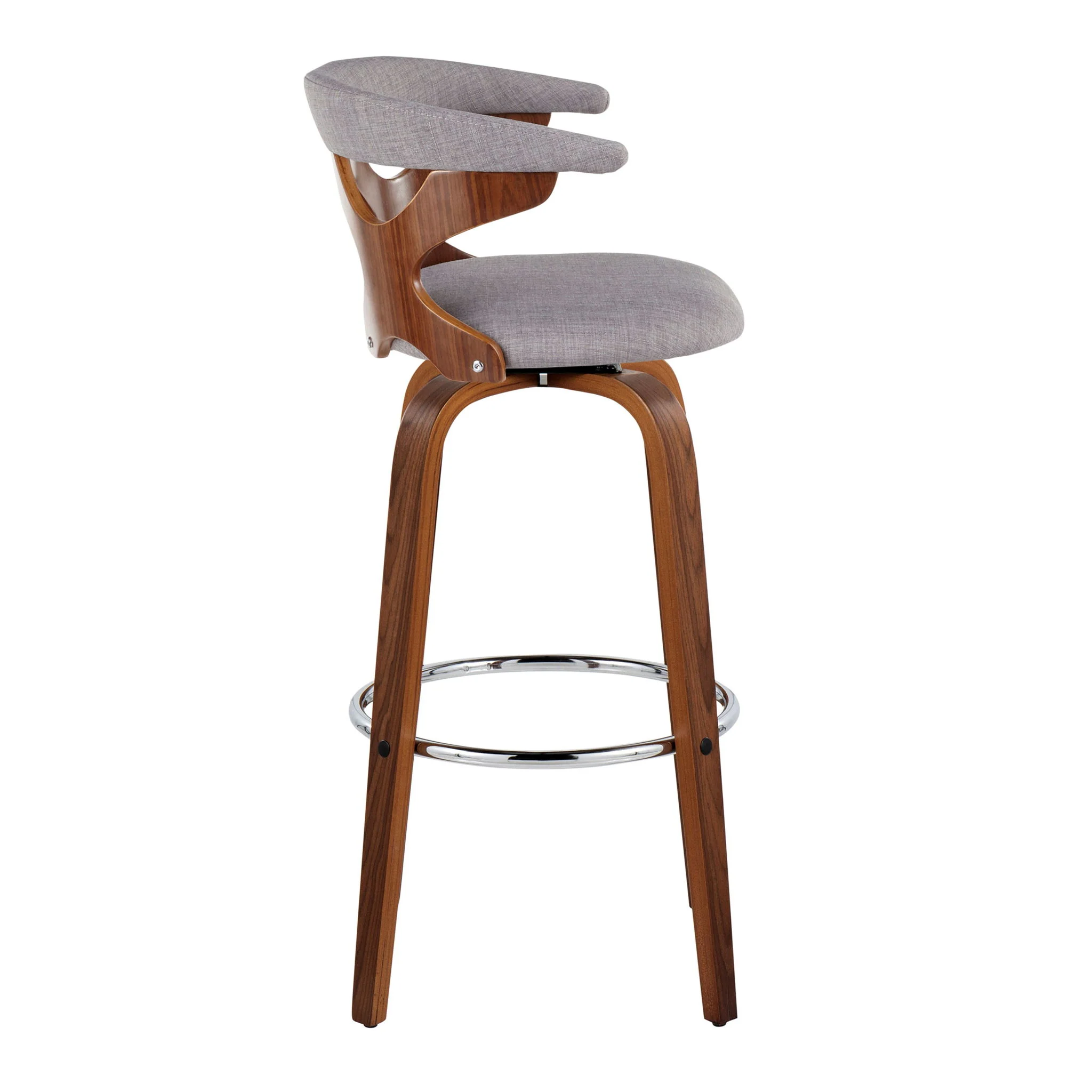 Gardenia - Mid Century Modern Fixed Height Barstool With Swivel With Round Footrest (Set of 2) - Image 25