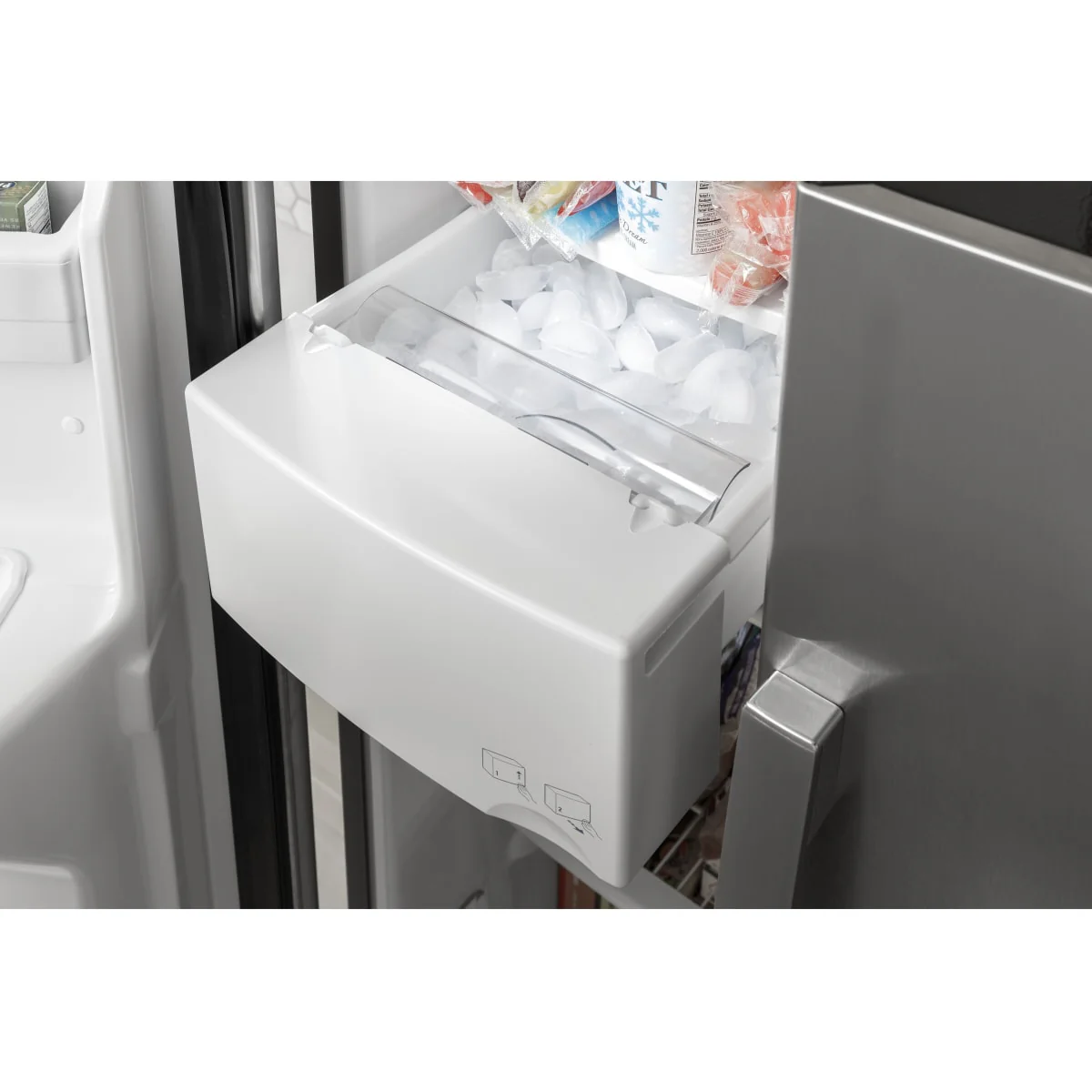 GE 25.3 cu. ft. Side-By-Side Refrigerator in Fingerprint Resistant Stainless Steel - Image 10