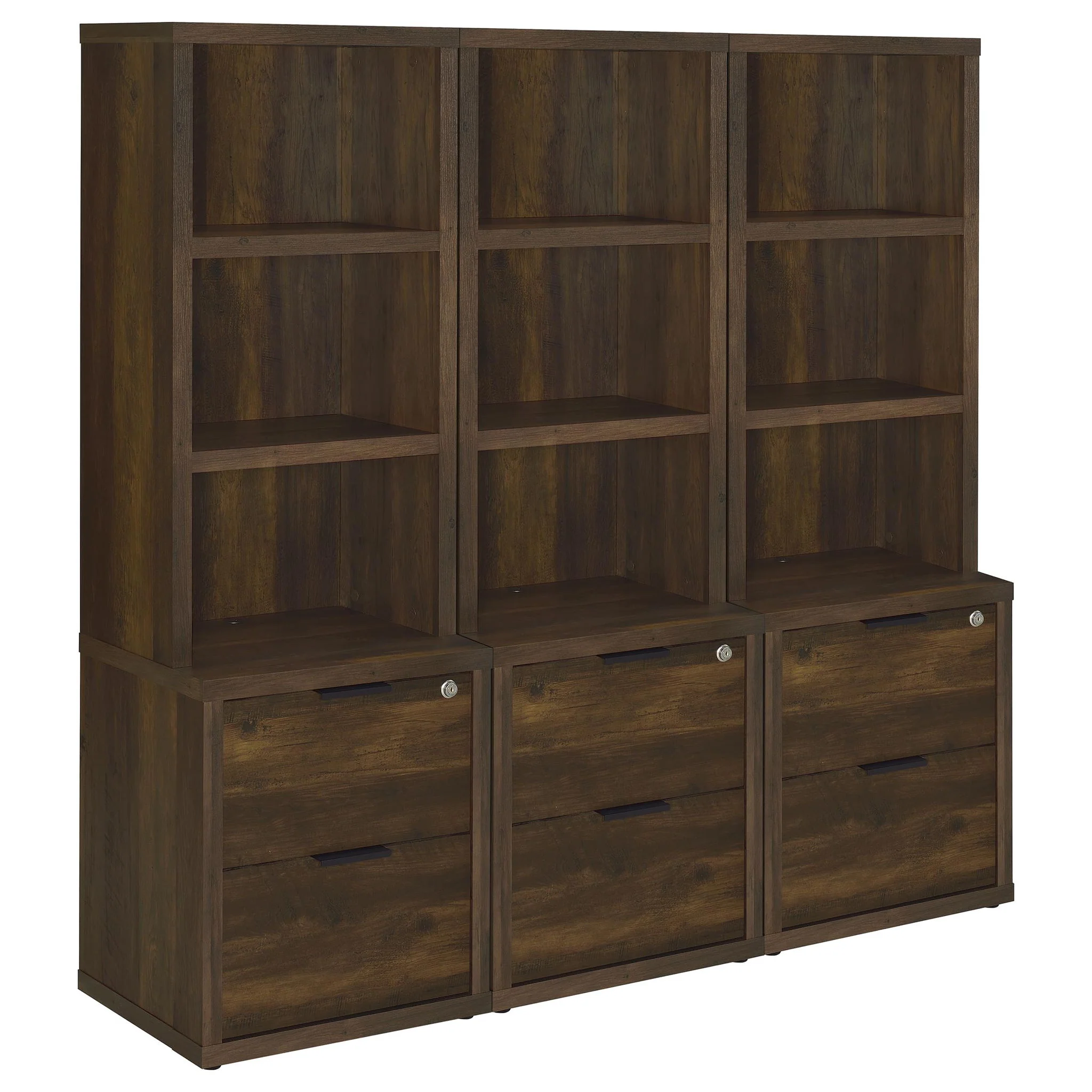 Geary - 3 Piece Wall Unit Bookcase Set With USB Storage - Image 3
