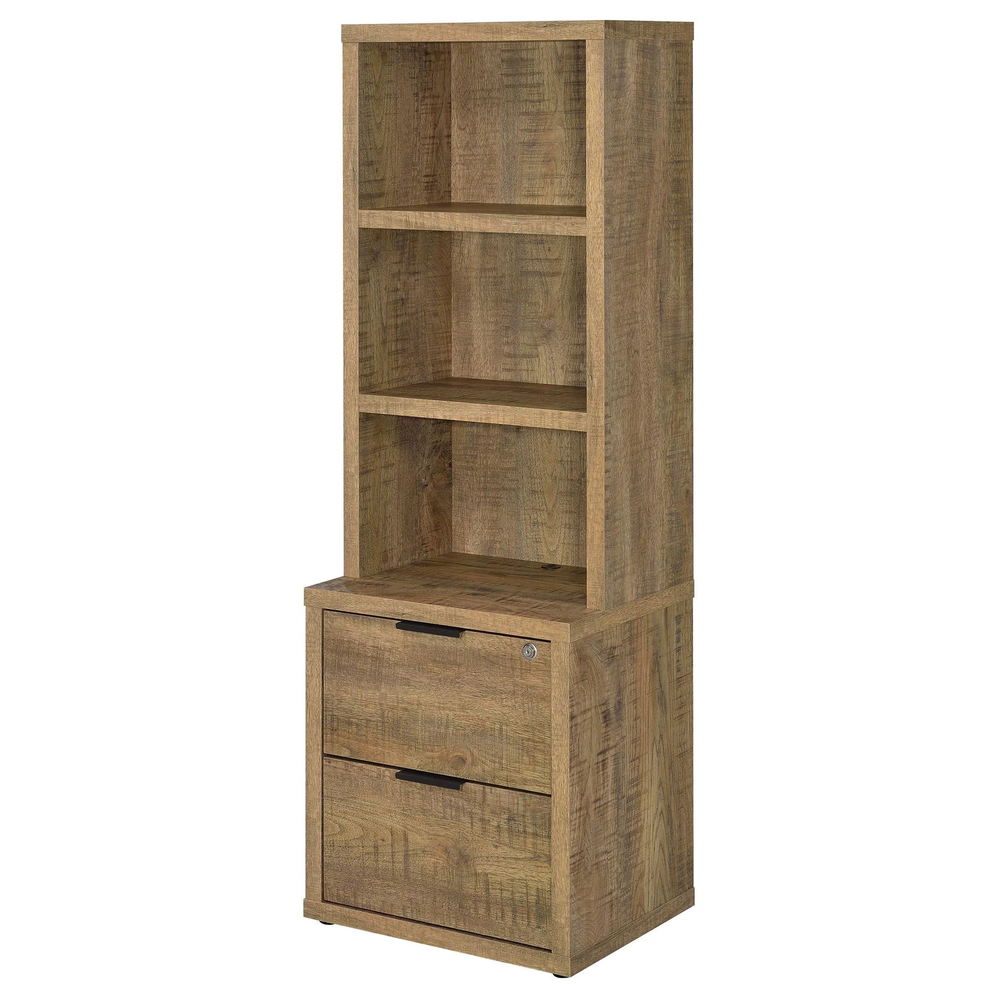 Geary - 3 Shelf Bookcase With USB Charging And Lockable Top Drawer - Image 27