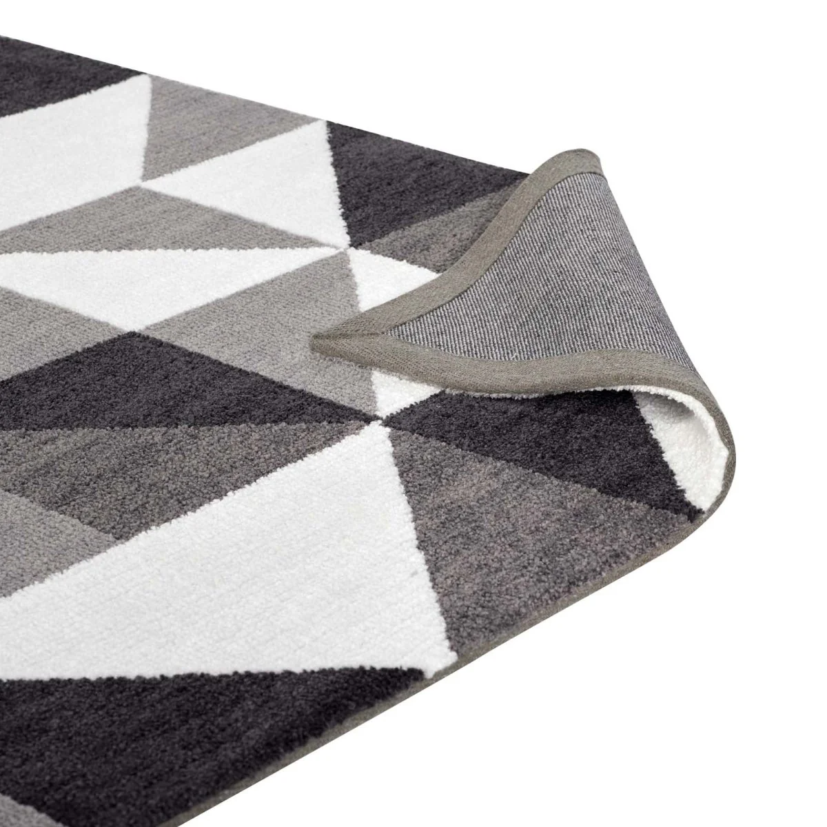 Geometric Triangle Mosaic Polyester Area Rug - Modern Triangle Pattern Floor Rug - Image 18