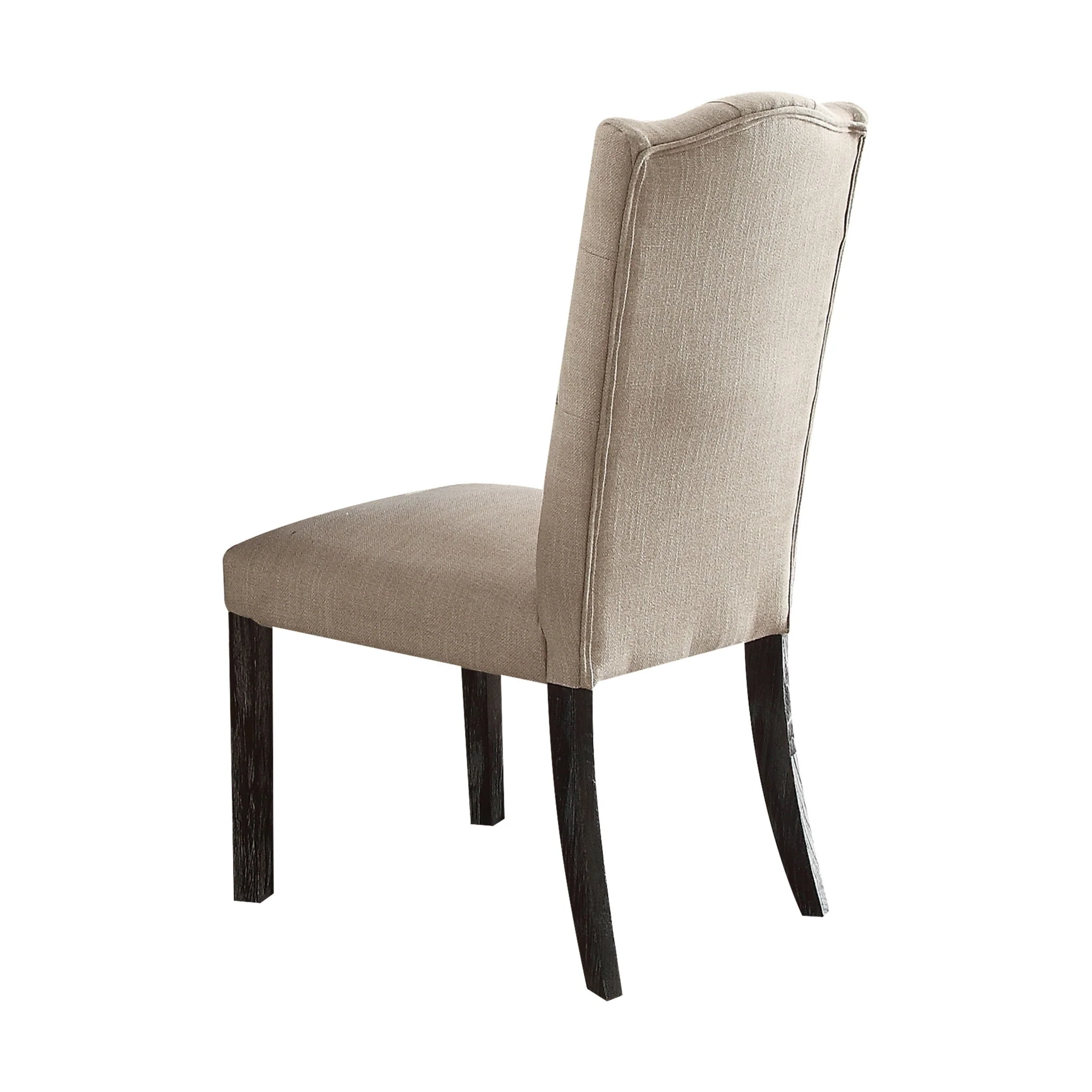 Gerardo - Linen Weathered Dining Chair (Set of 2) - Beige - Image 2