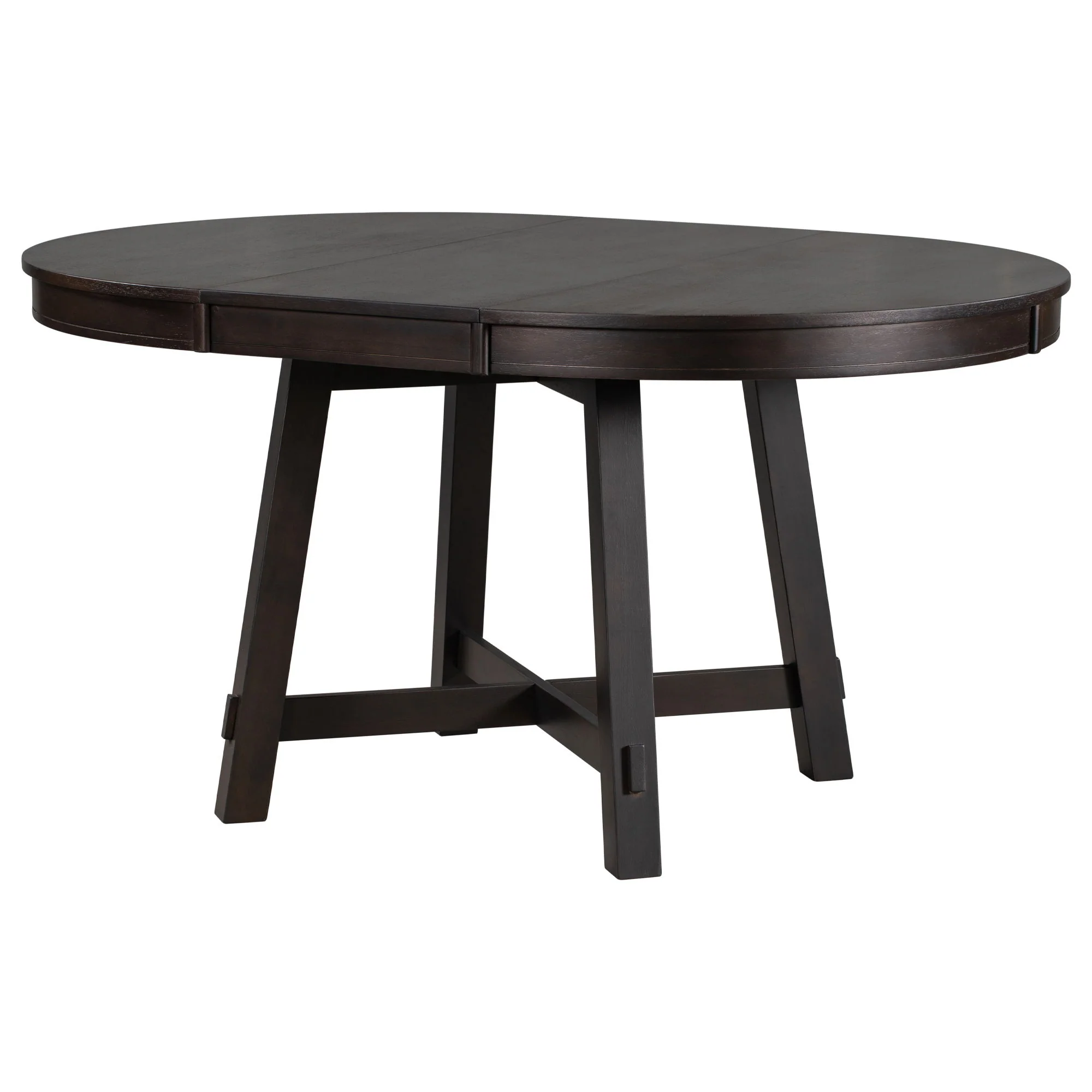 Gia - Round Extendable Dining Table With 16" Leaf Wood - Image 2