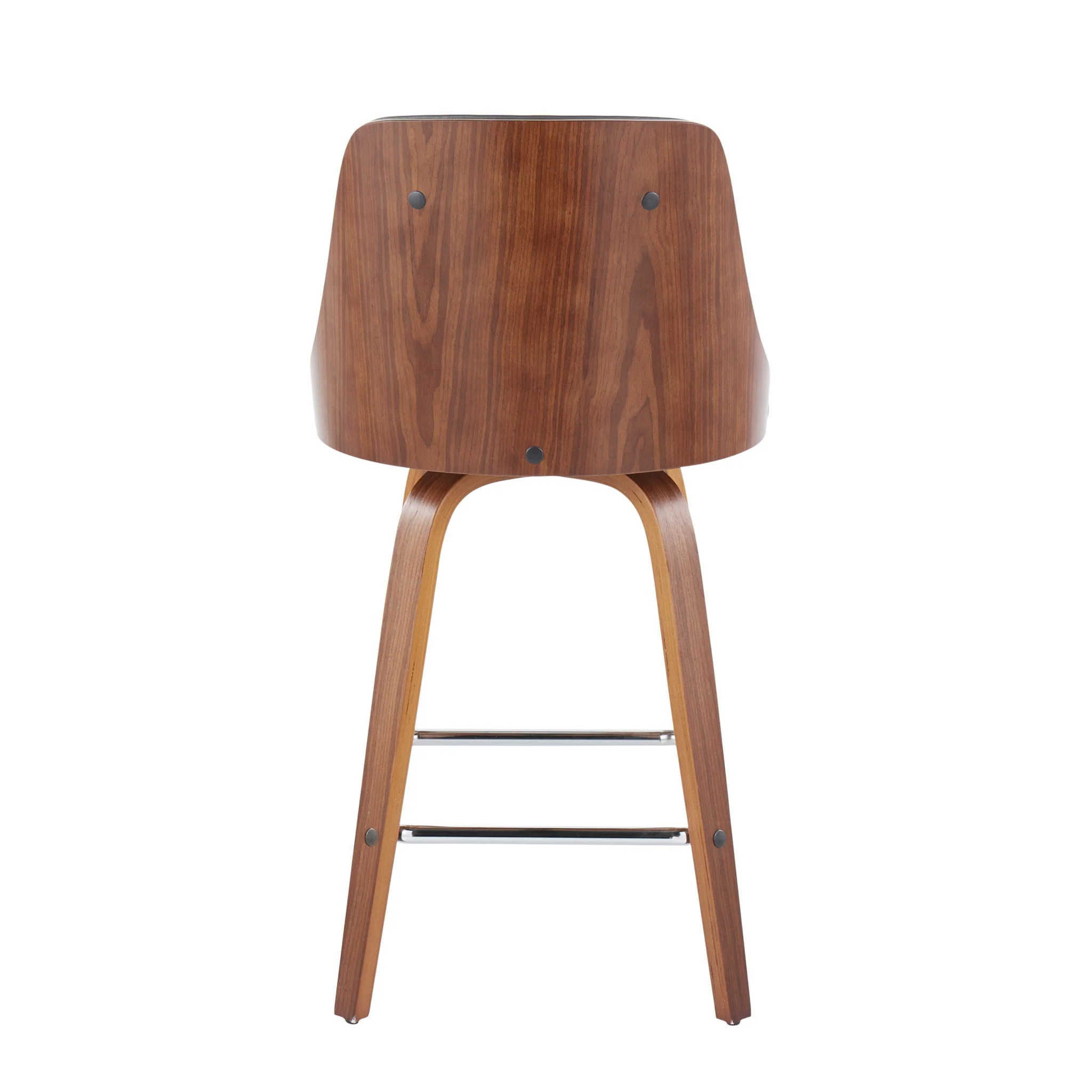 Gianna - Mid Century Modern Fixed Height Counter Stool With Swivel With Square Footrest (Set of 2) - Image 12