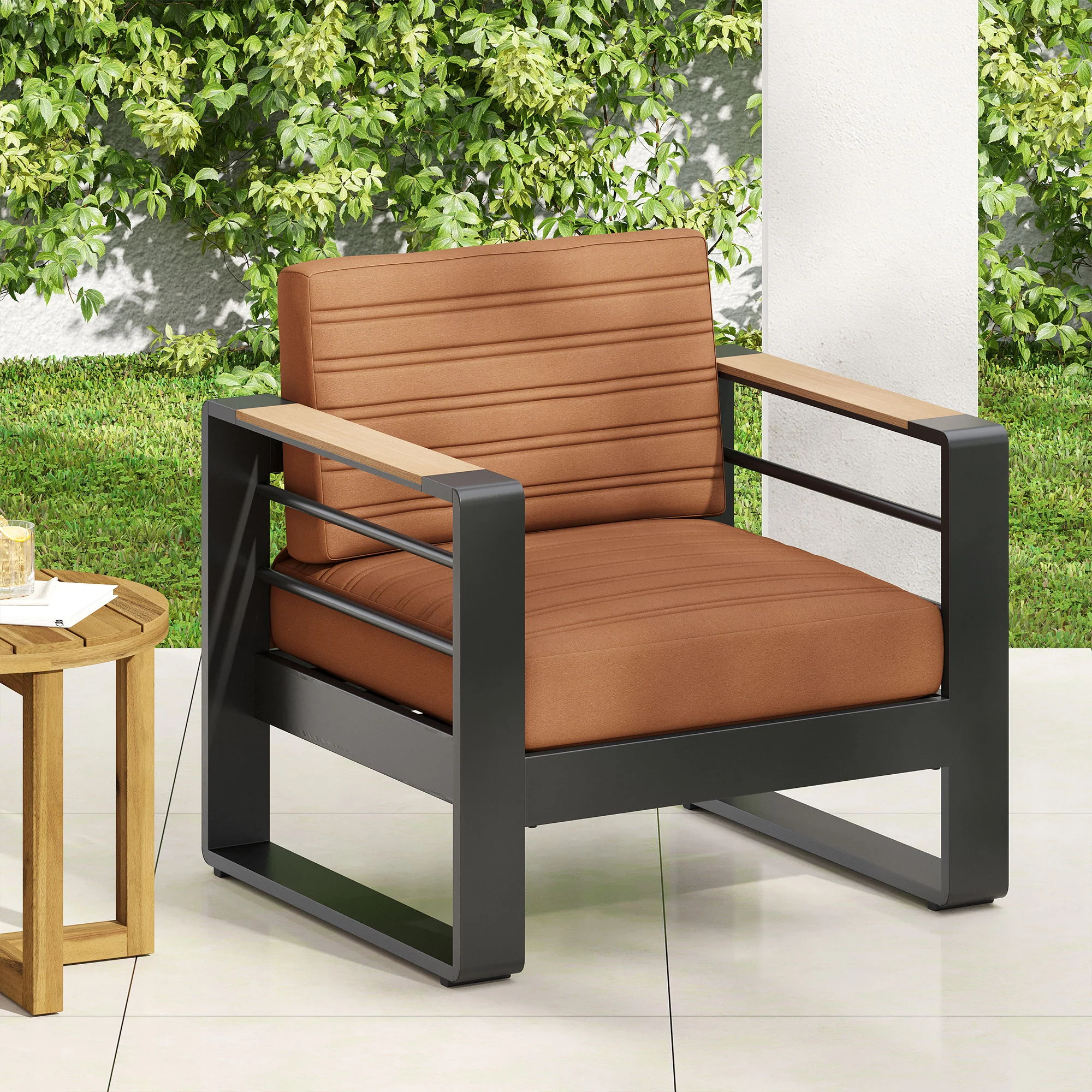 Giovanna - Club Chair Set With Aluminum Frame - Image 8