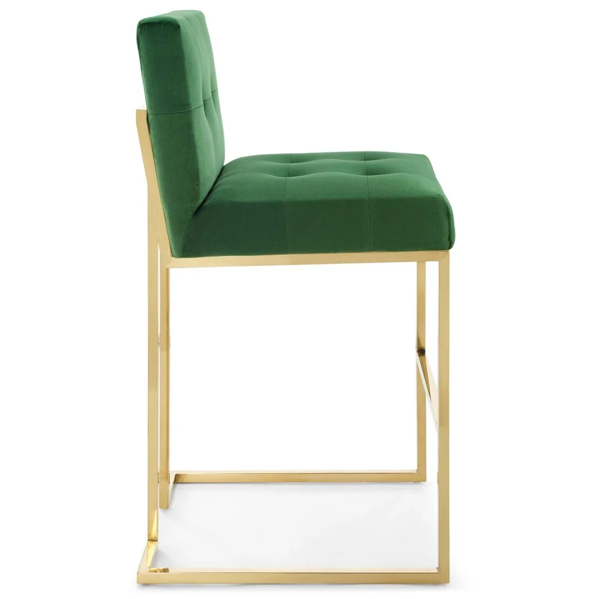 Glam Deco Performance Velvet Bar Stool – Gold Stainless Steel 42 Inch - Image 12