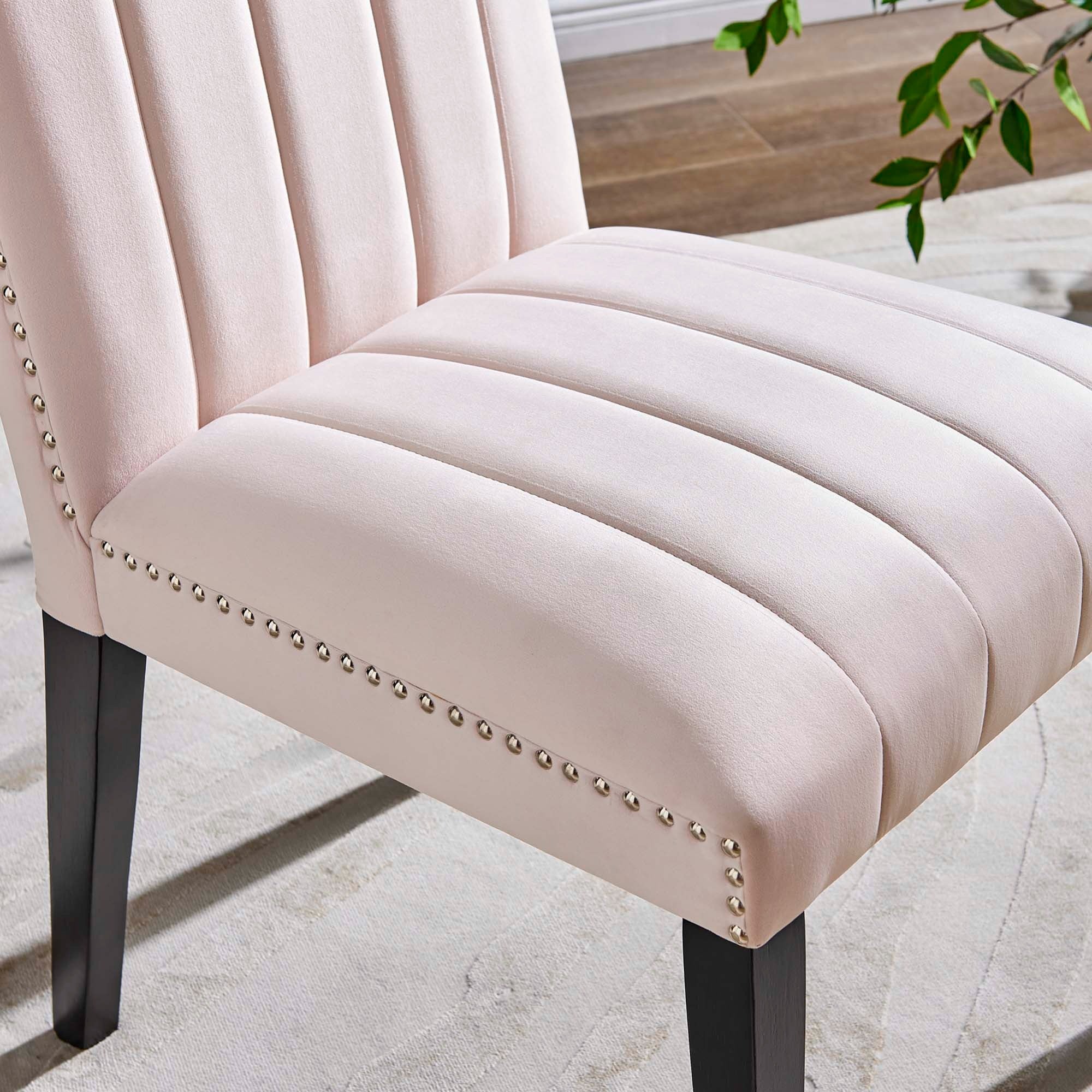 Glam Deco Performance Velvet Dining Side Chairs Set of 2 - Image 12