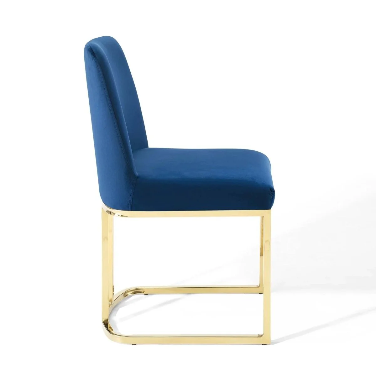 Glam Deco Performance Velvet Sled Base Dining Side Chair - Image 12