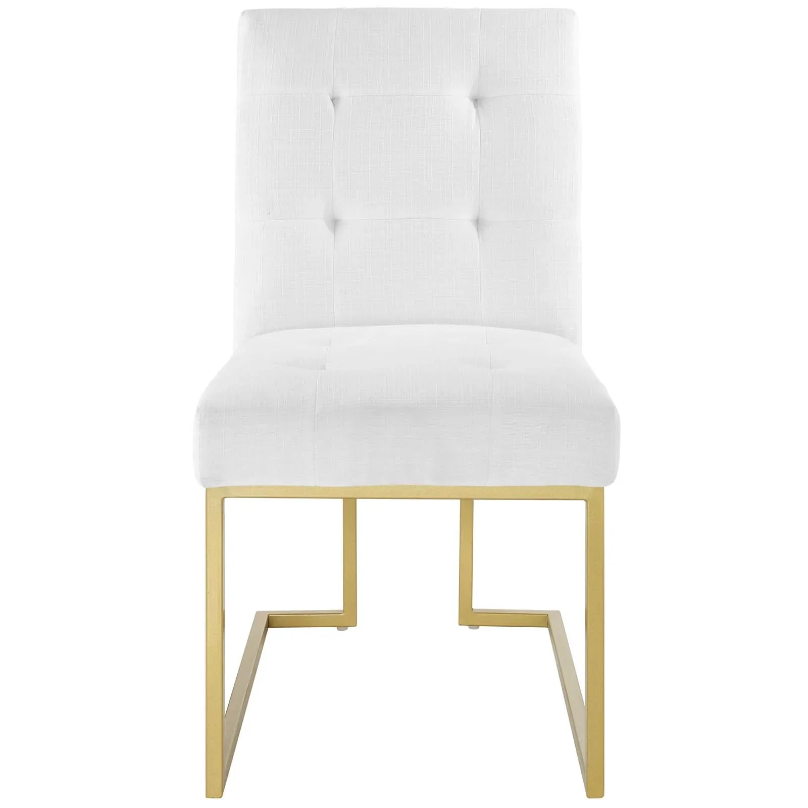 Glam Deco Upholstered Fabric Dining Accent Chair with Gold Metal Base - Image 20