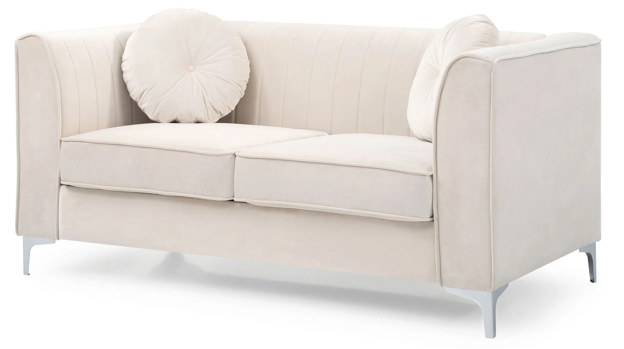 Glam Styled Micro Suede Loveseat - Image 6