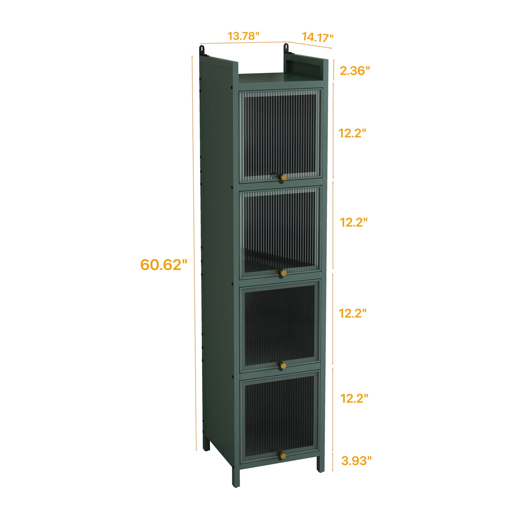 Glass Door Cabinet With Tier Storage - Image 7