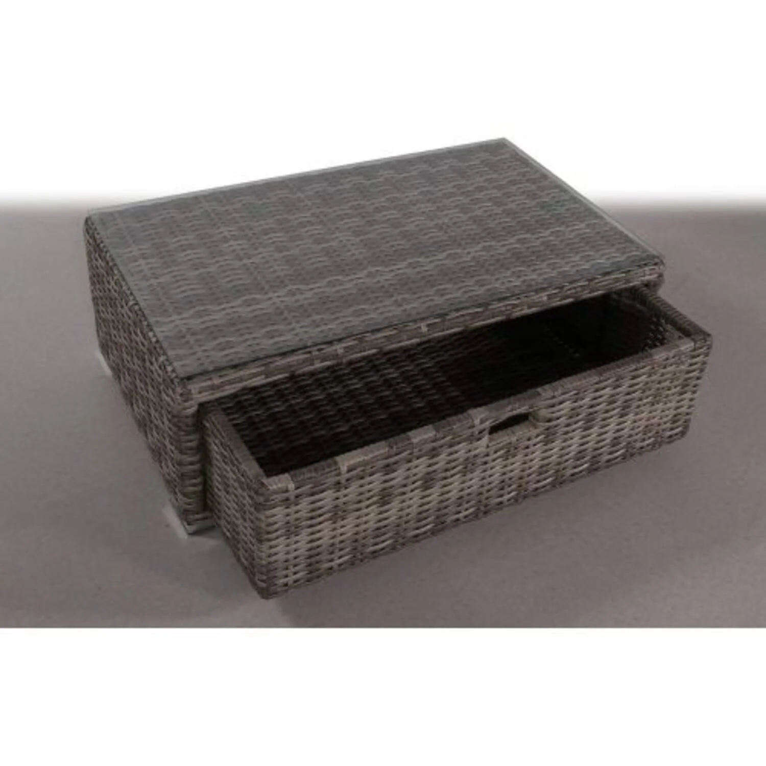 Glass Outdoor Coffee Table - Gray Mix - Image 2